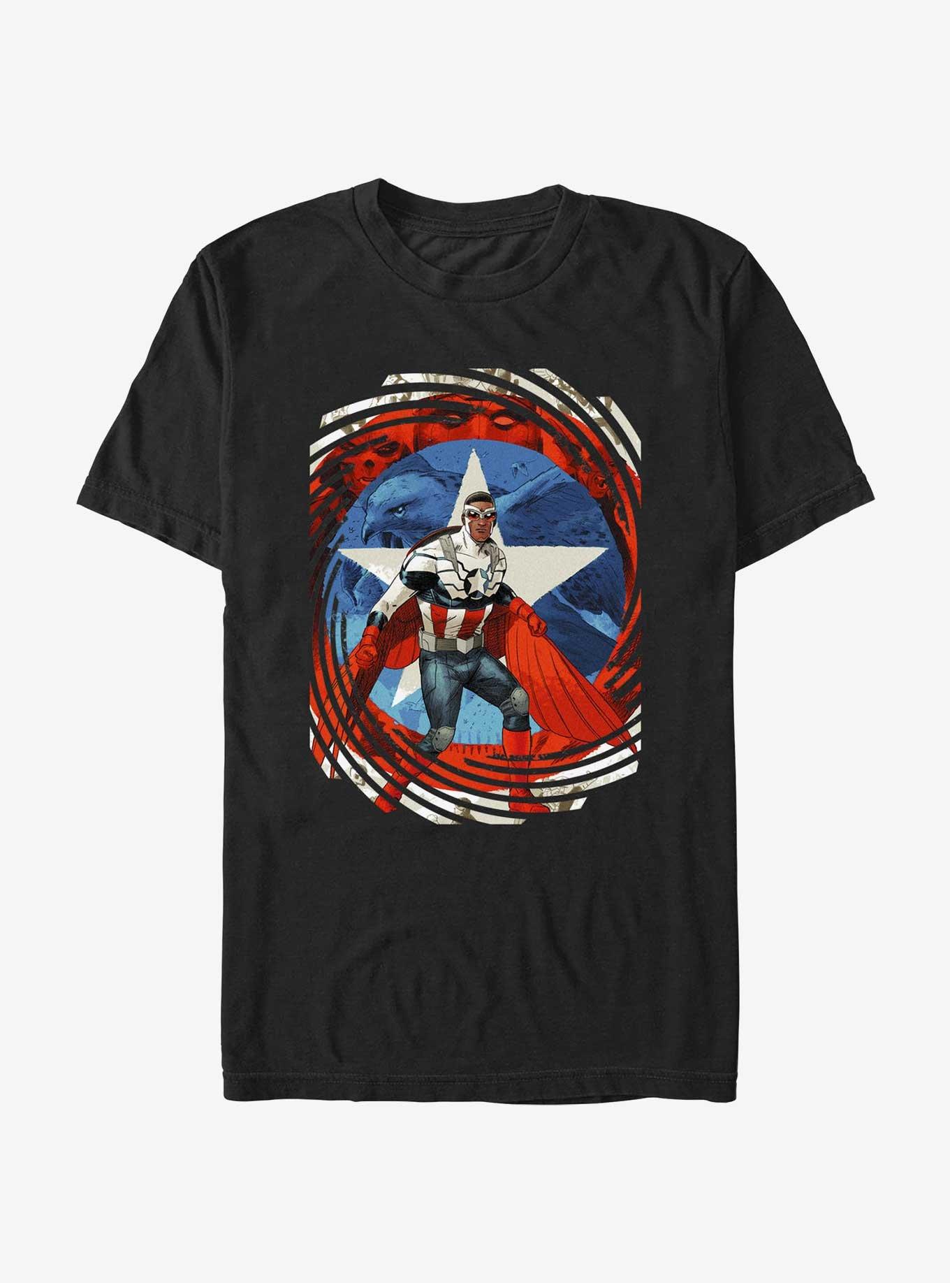 Marvel Sam Wilson Swirl T-Shirt, BLACK, hi-res