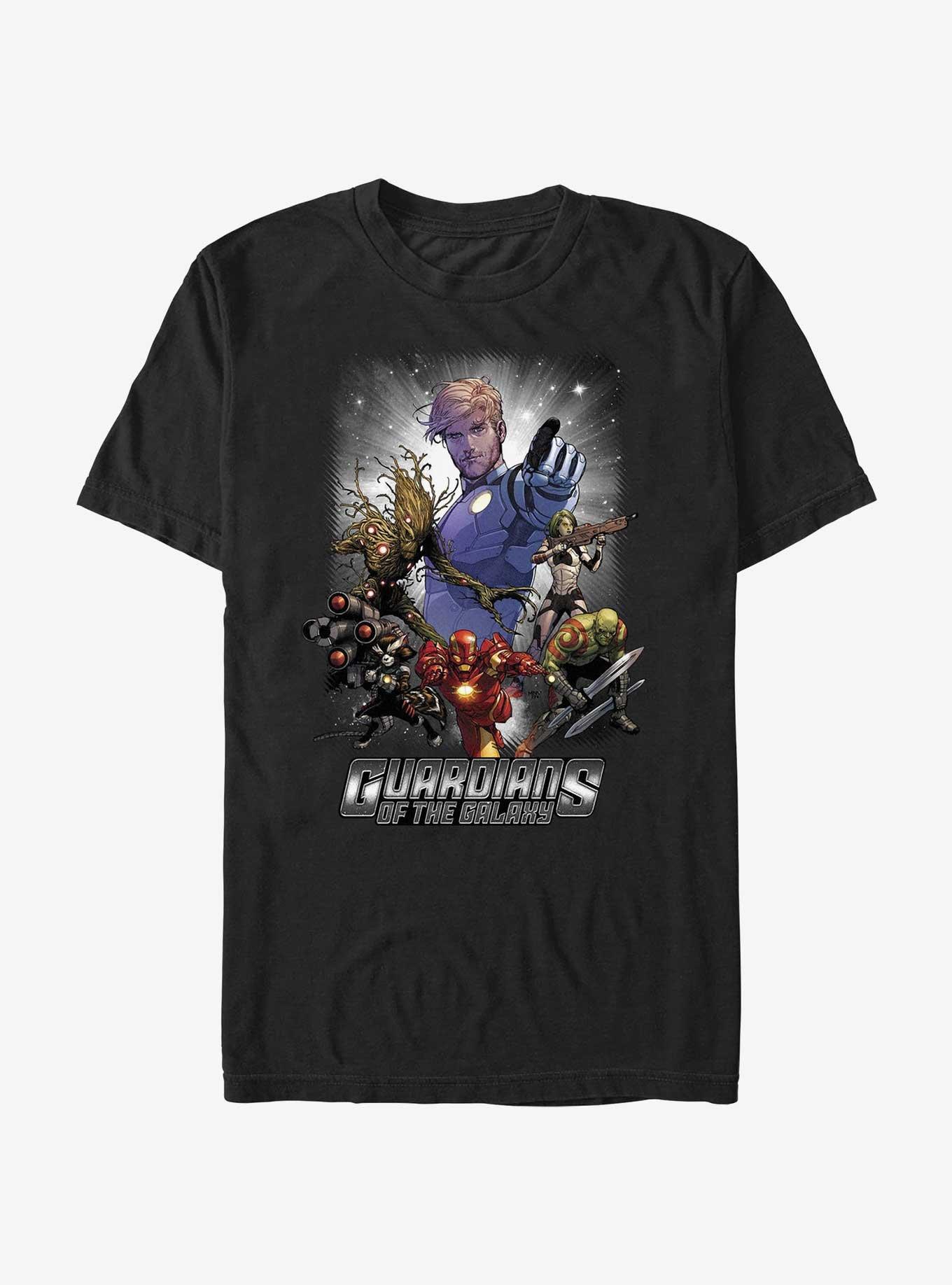 Marvel Guardians of the Galaxy Space Police T-Shirt, BLACK, hi-res