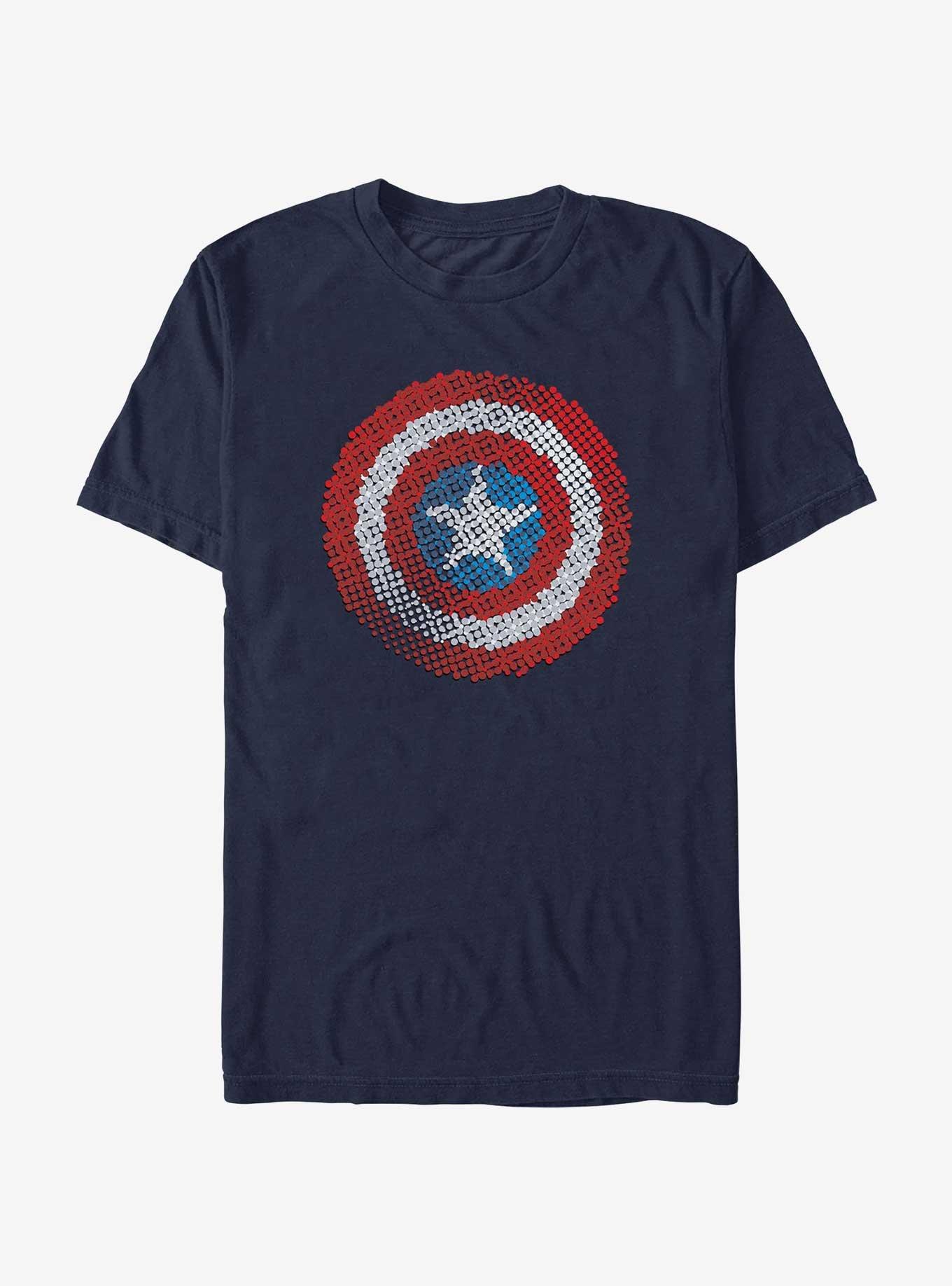 Marvel Captain America Spot Dot Shield T-Shirt, NAVY, hi-res