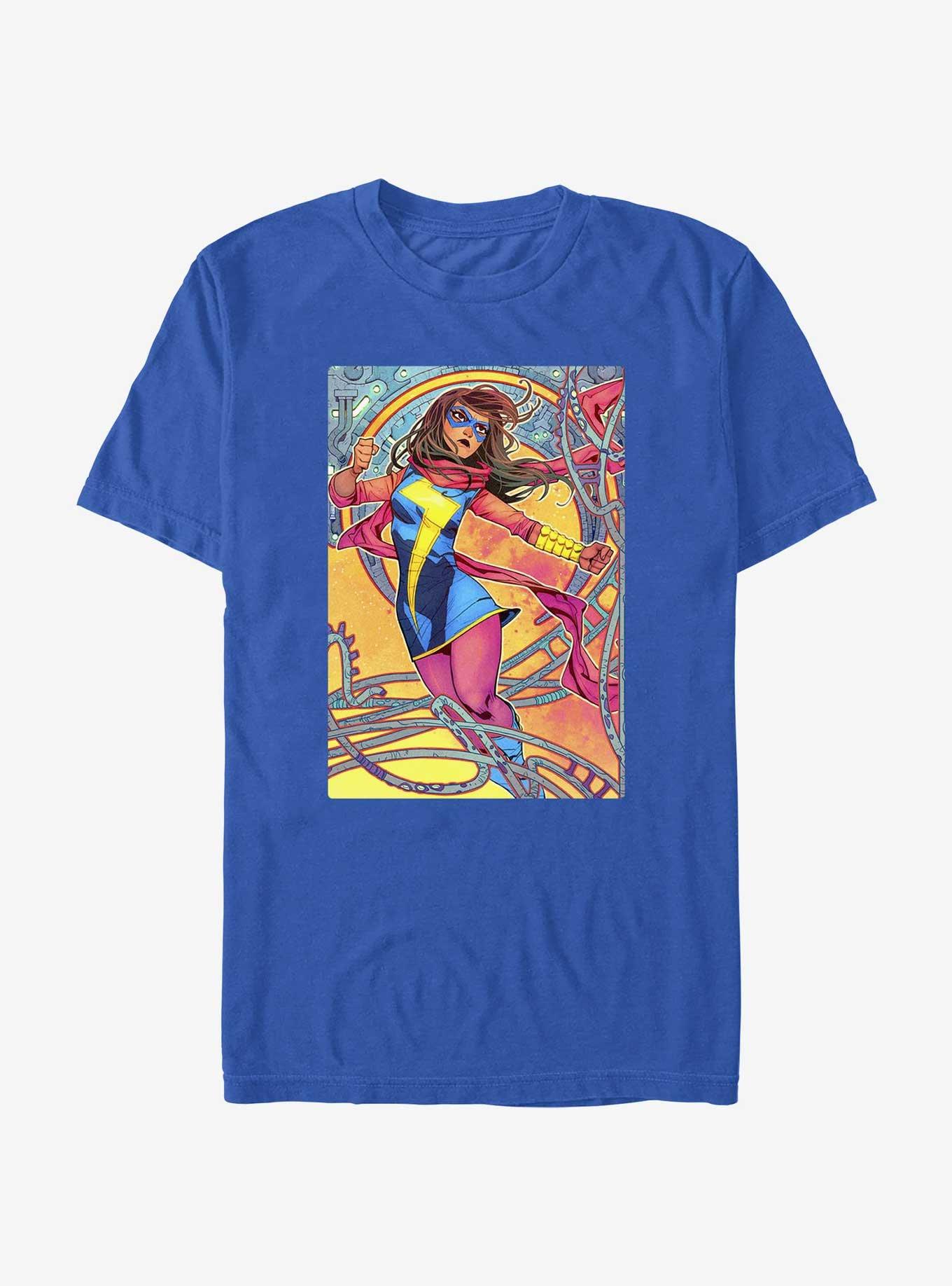 Marvel Ms. Marvel Poster T-Shirt, ROYAL, hi-res