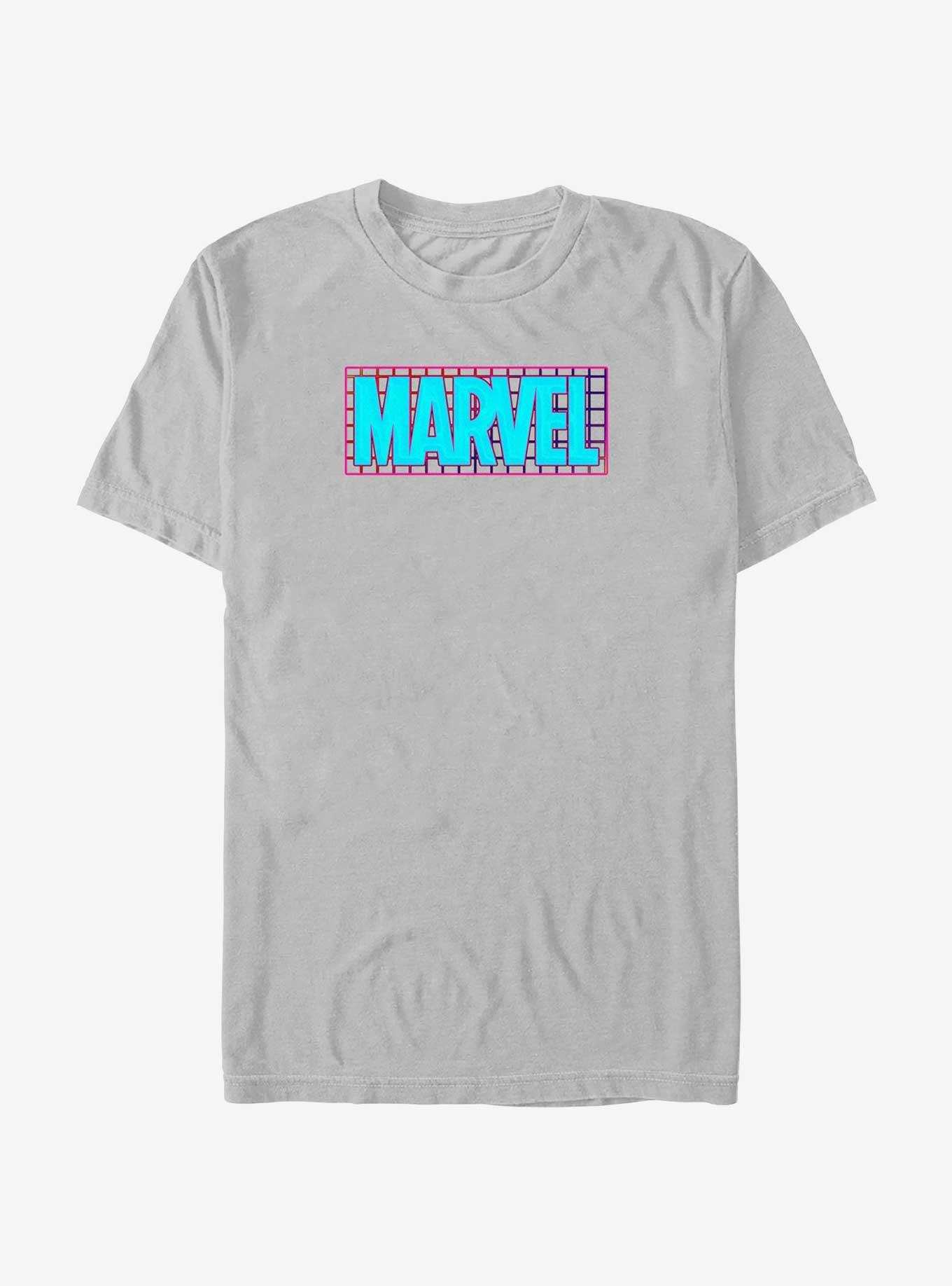 Marvel Neon Grid Logo T-Shirt, , hi-res