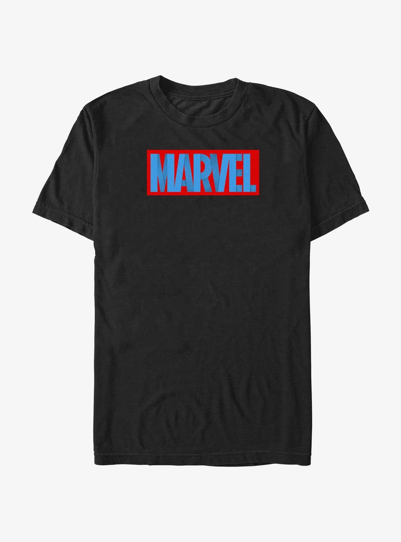 Marvel Overlap Classic Logo T-Shirt, BLACK, hi-res