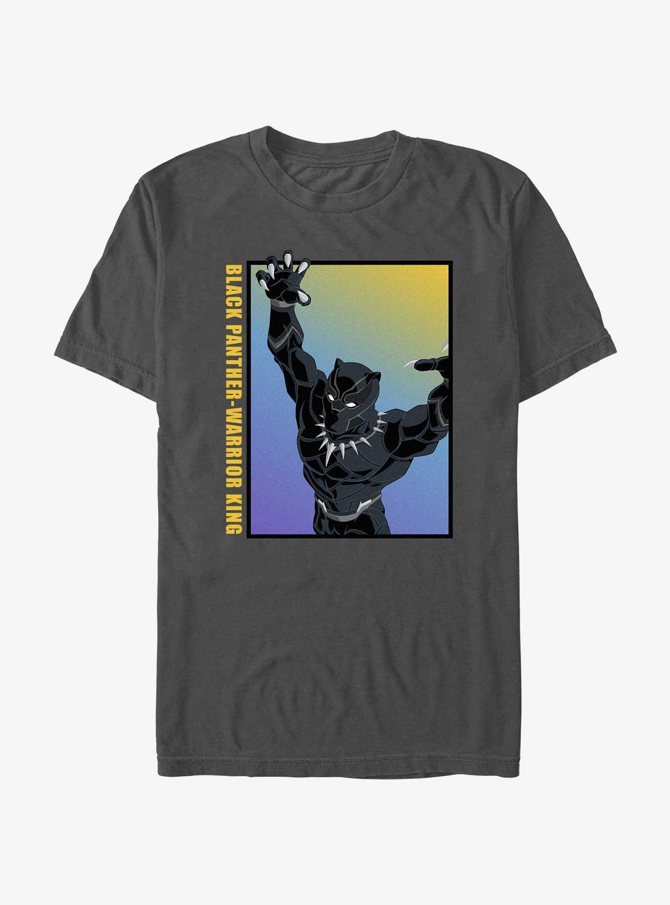 Marvel Black Panther Warrior King Gradient T-Shirt, CHARCOAL, hi-res