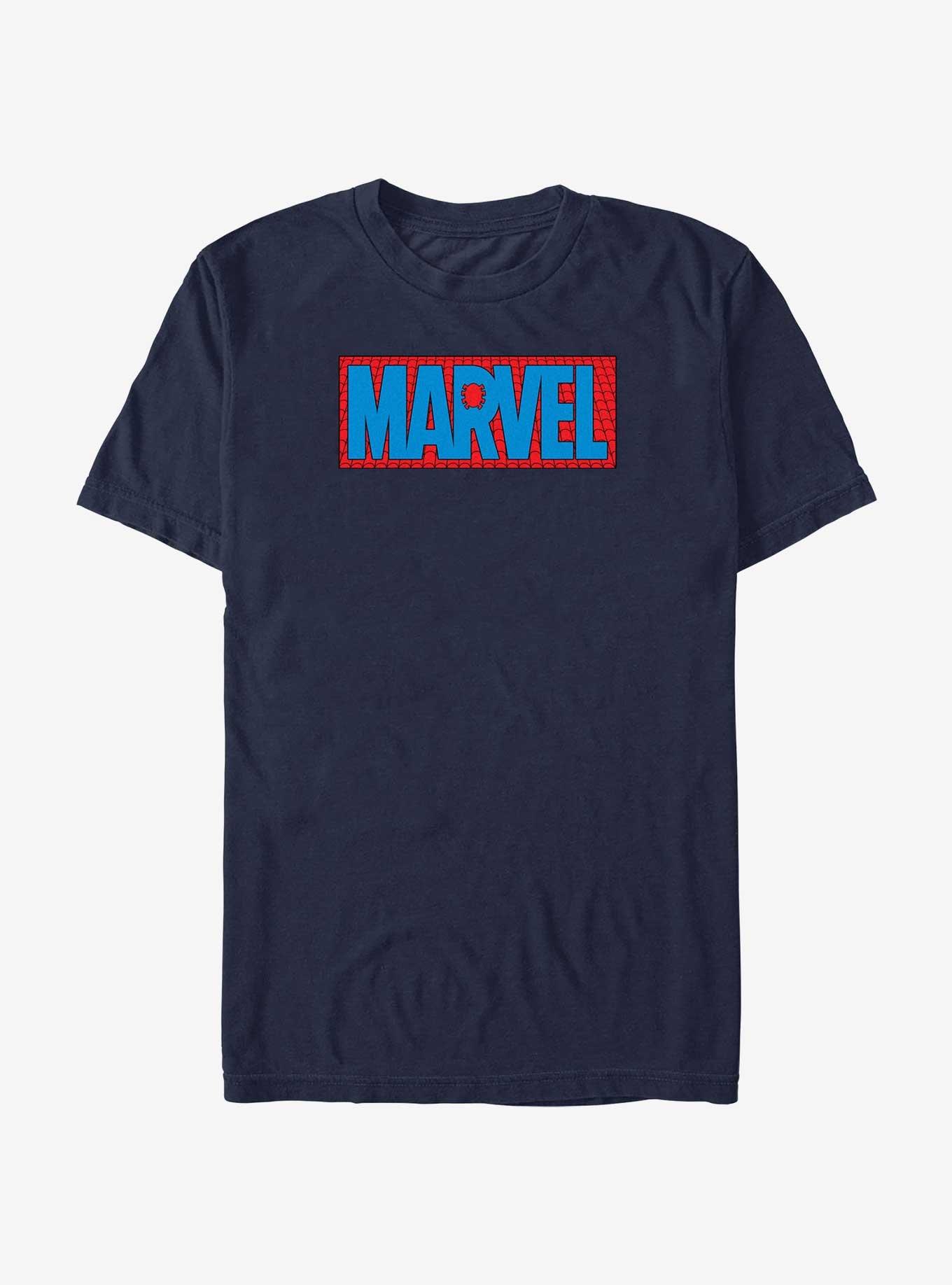 Marvel Logo?T-Shirt, NAVY, hi-res