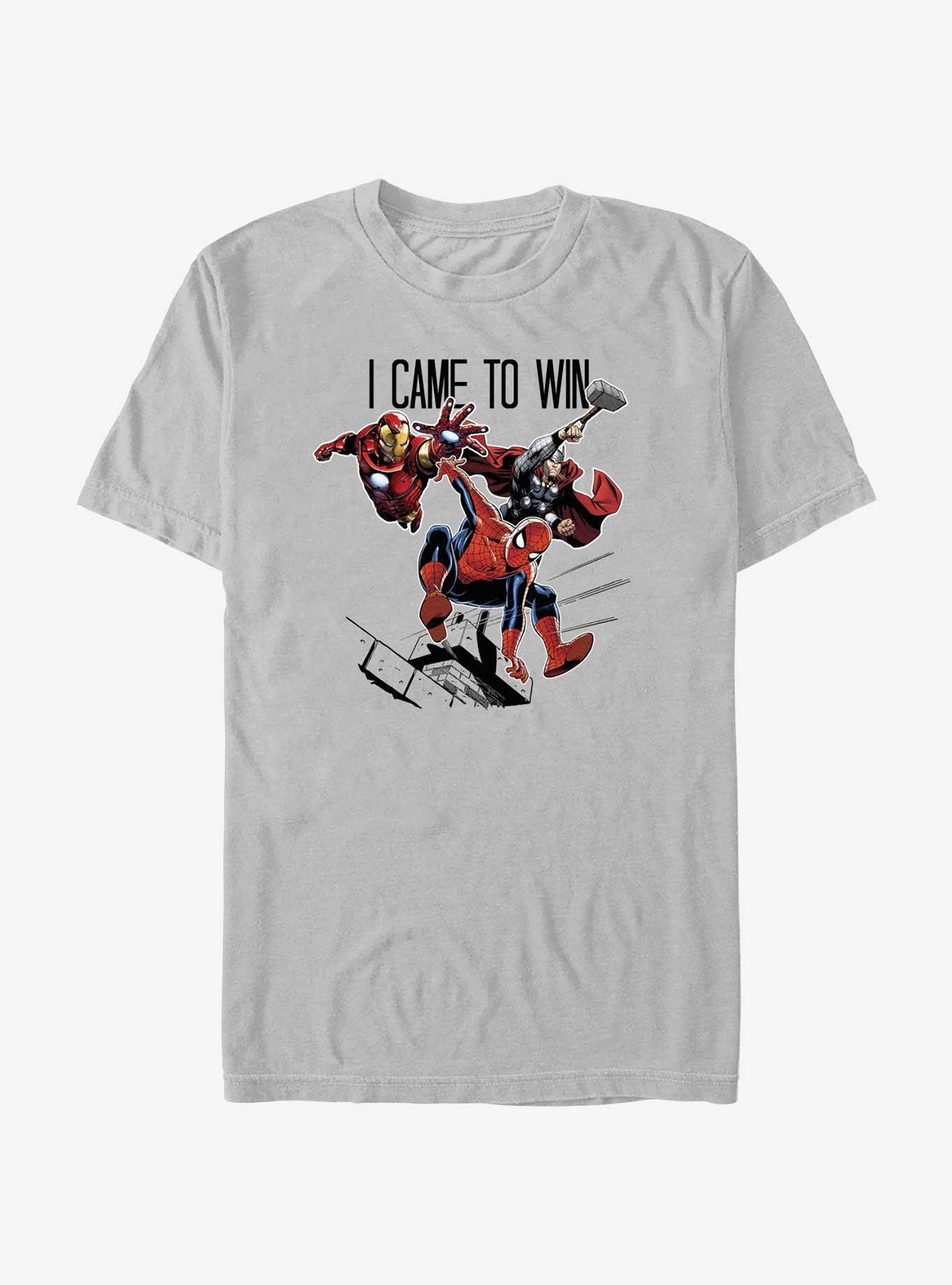 Marvel Avengers Team I Came To Win T-Shirt, SILVER, hi-res