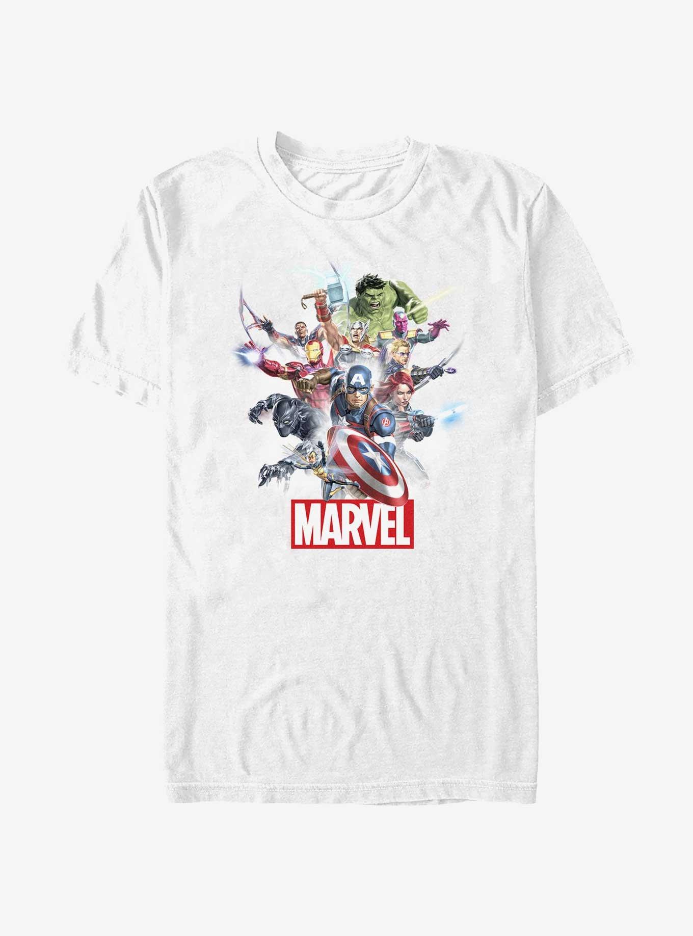 Marvel Avengers The Classic Group T-Shirt, WHITE, hi-res