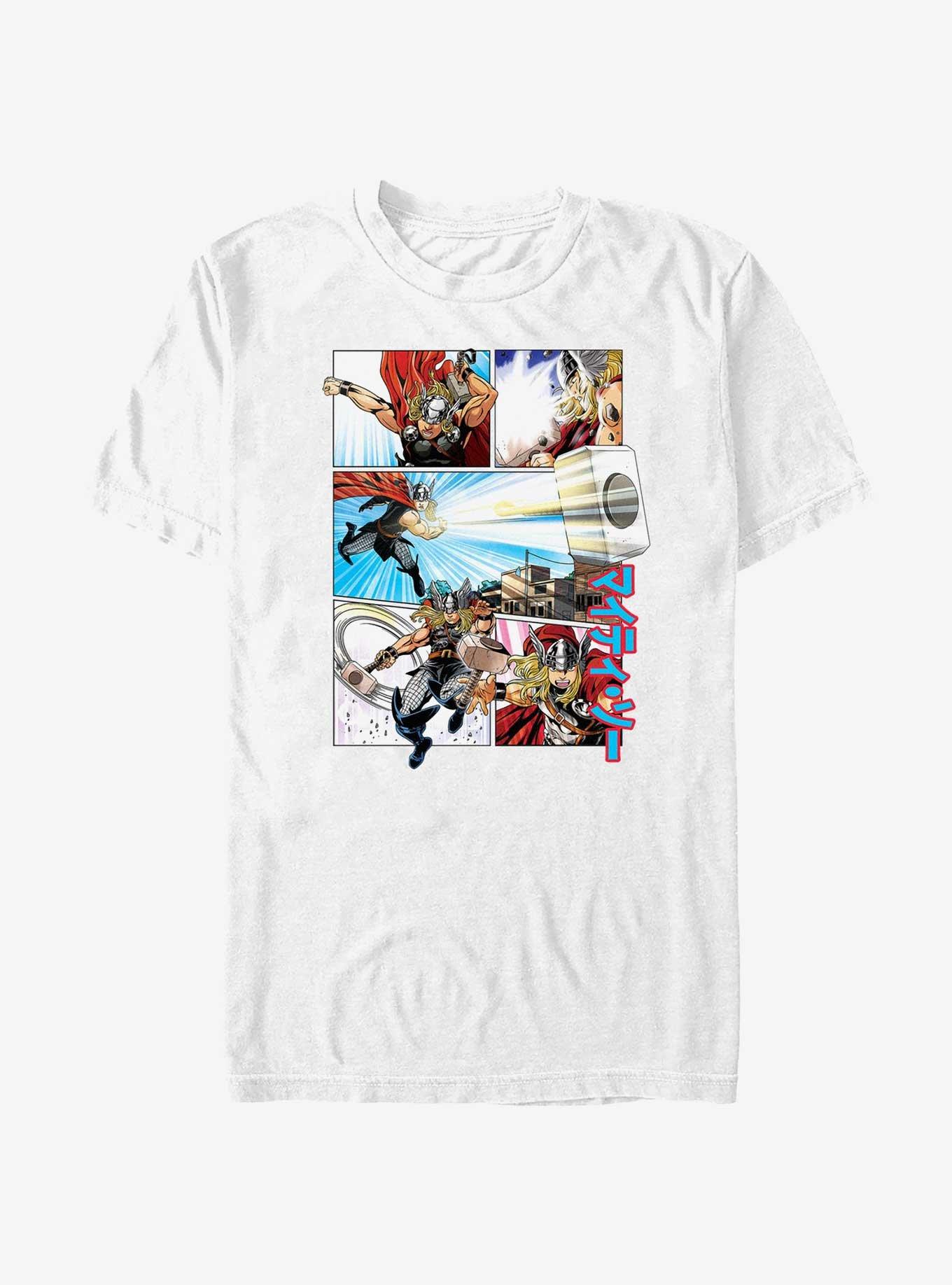 Marvel Thor Anime Panels T-Shirt, WHITE, hi-res