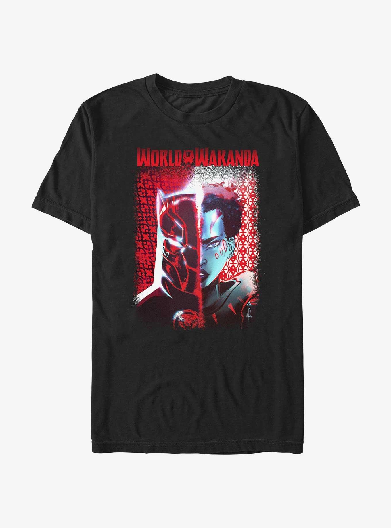 Marvel Black Panther World Wakanda Panther Split T-Shirt, , hi-res