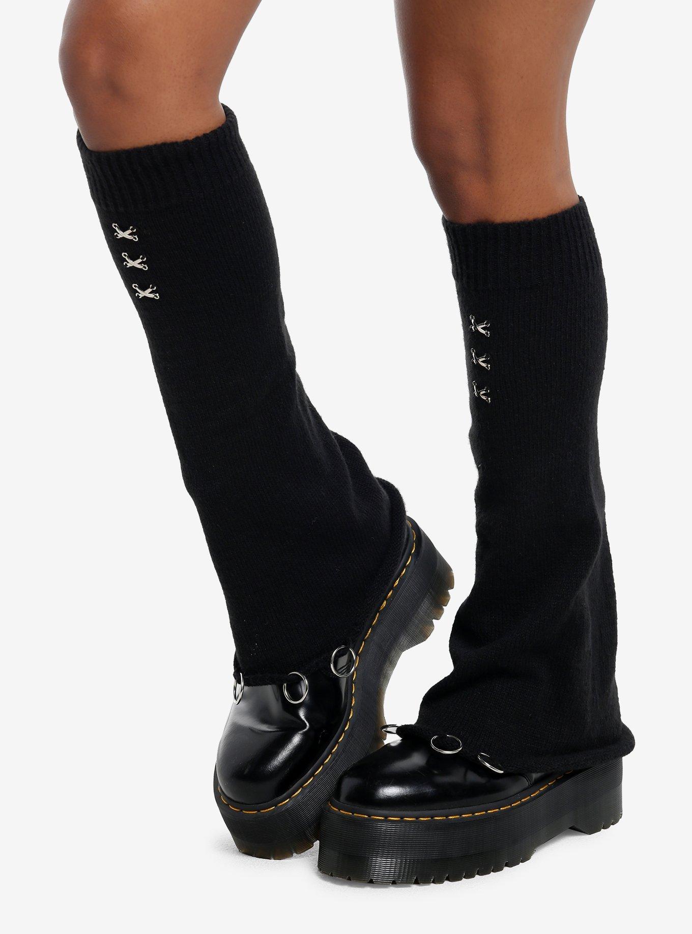 Cross Stitch Charm O-Ring Flare Leg Warmers, , hi-res