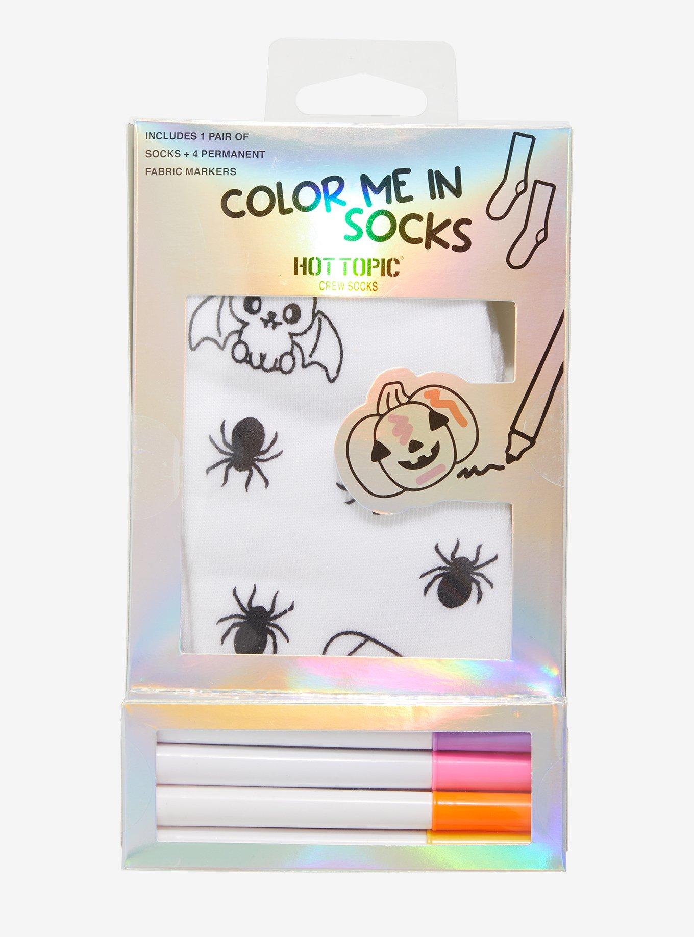 Halloween Color-Me-In Socks Set, , hi-res