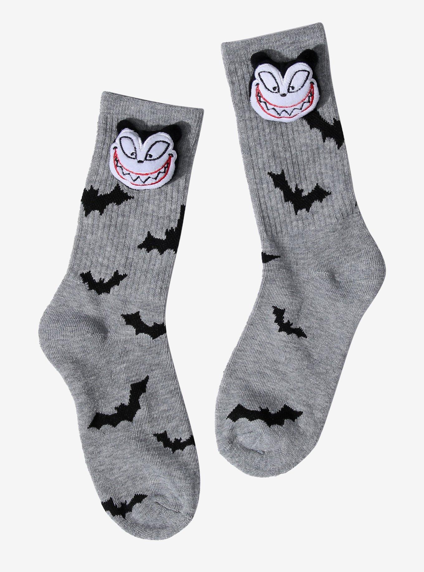 The Nightmare Before Christmas Scary Teddy Plush Head Crew Socks, , hi-res