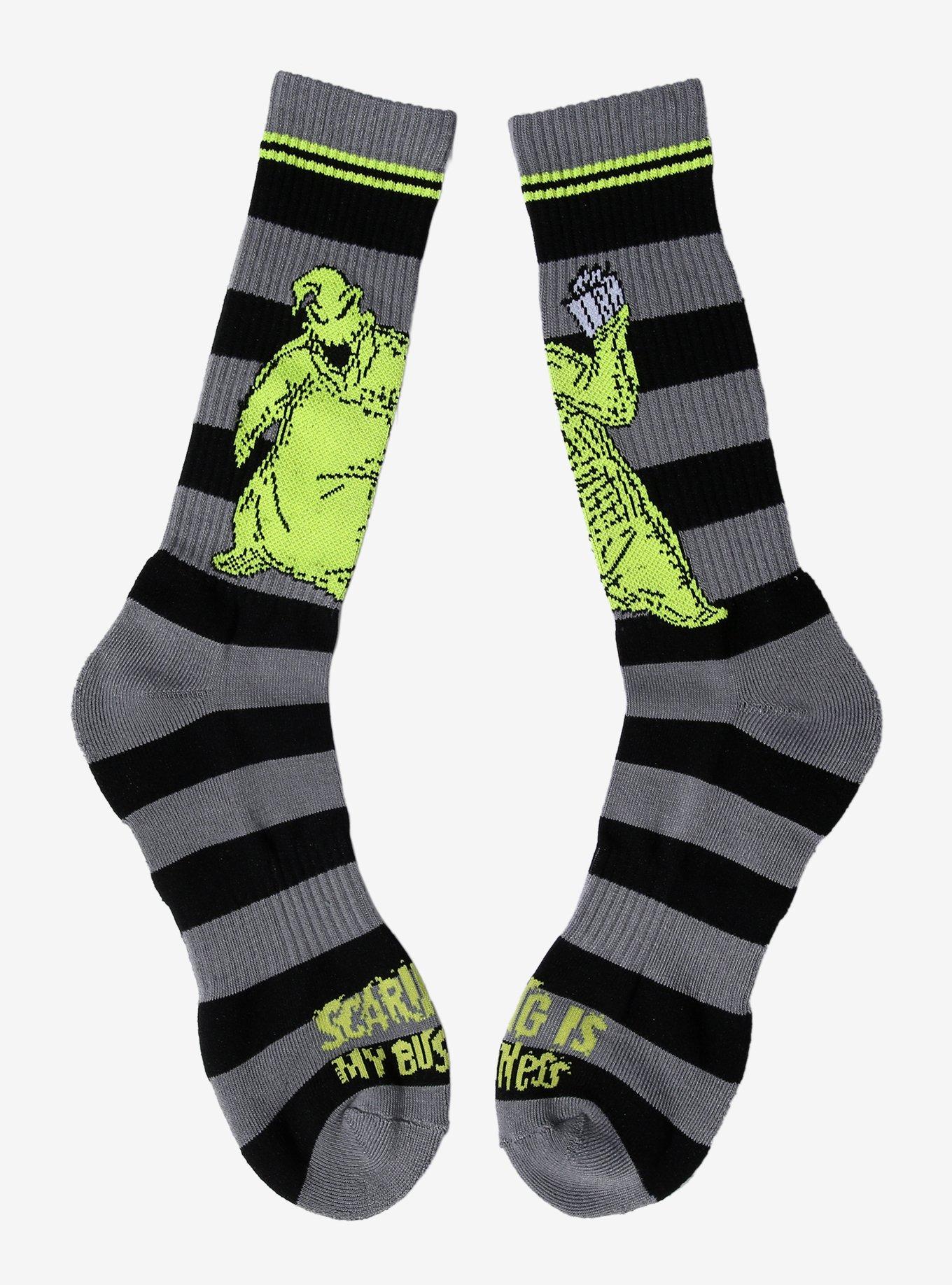 The Nightmare Before Christmas Oogie Boogie Glow-In-The-Dark Crew Socks, , hi-res