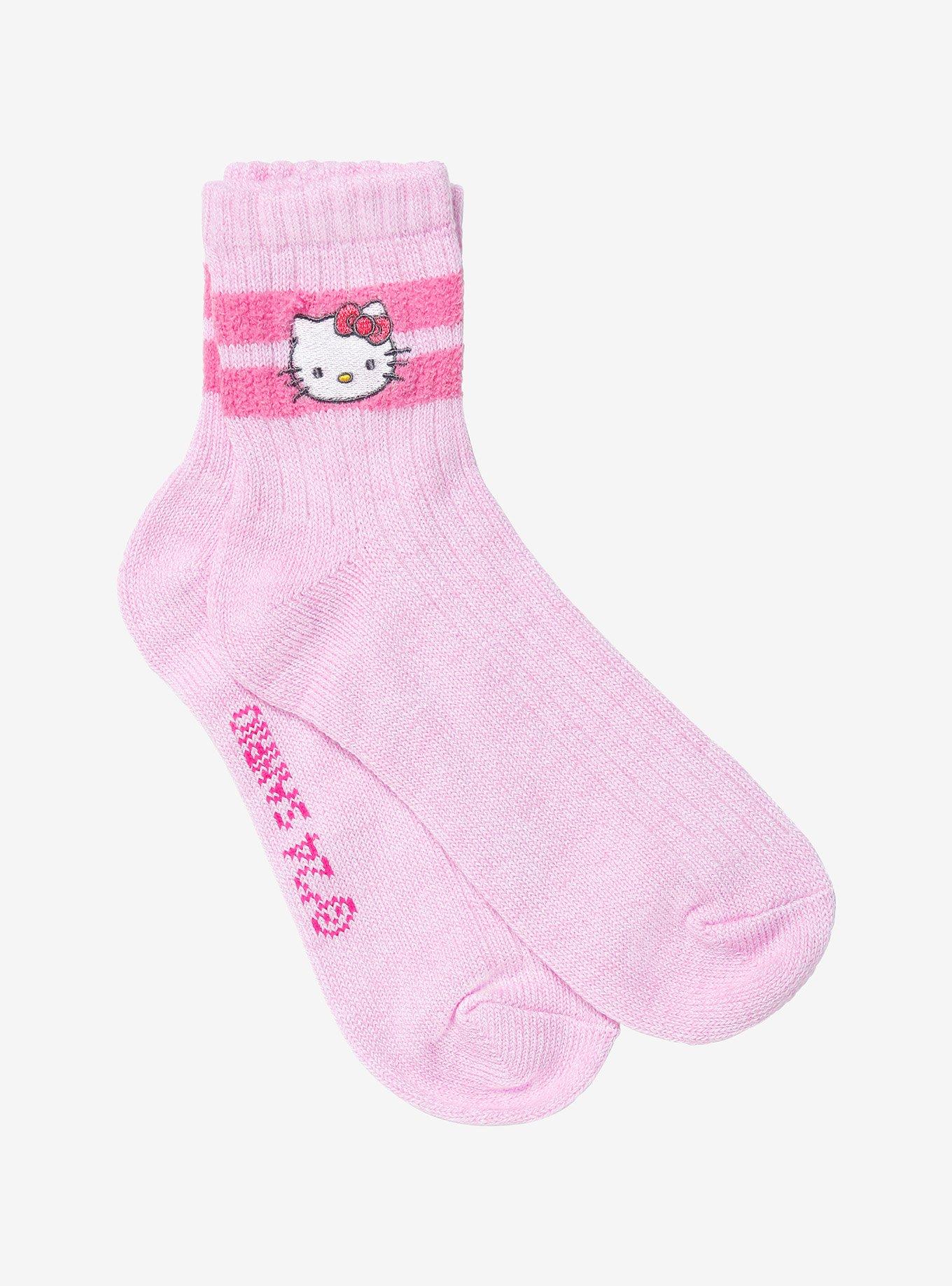 Hello Kitty Stripe Marled Crew Socks, , hi-res