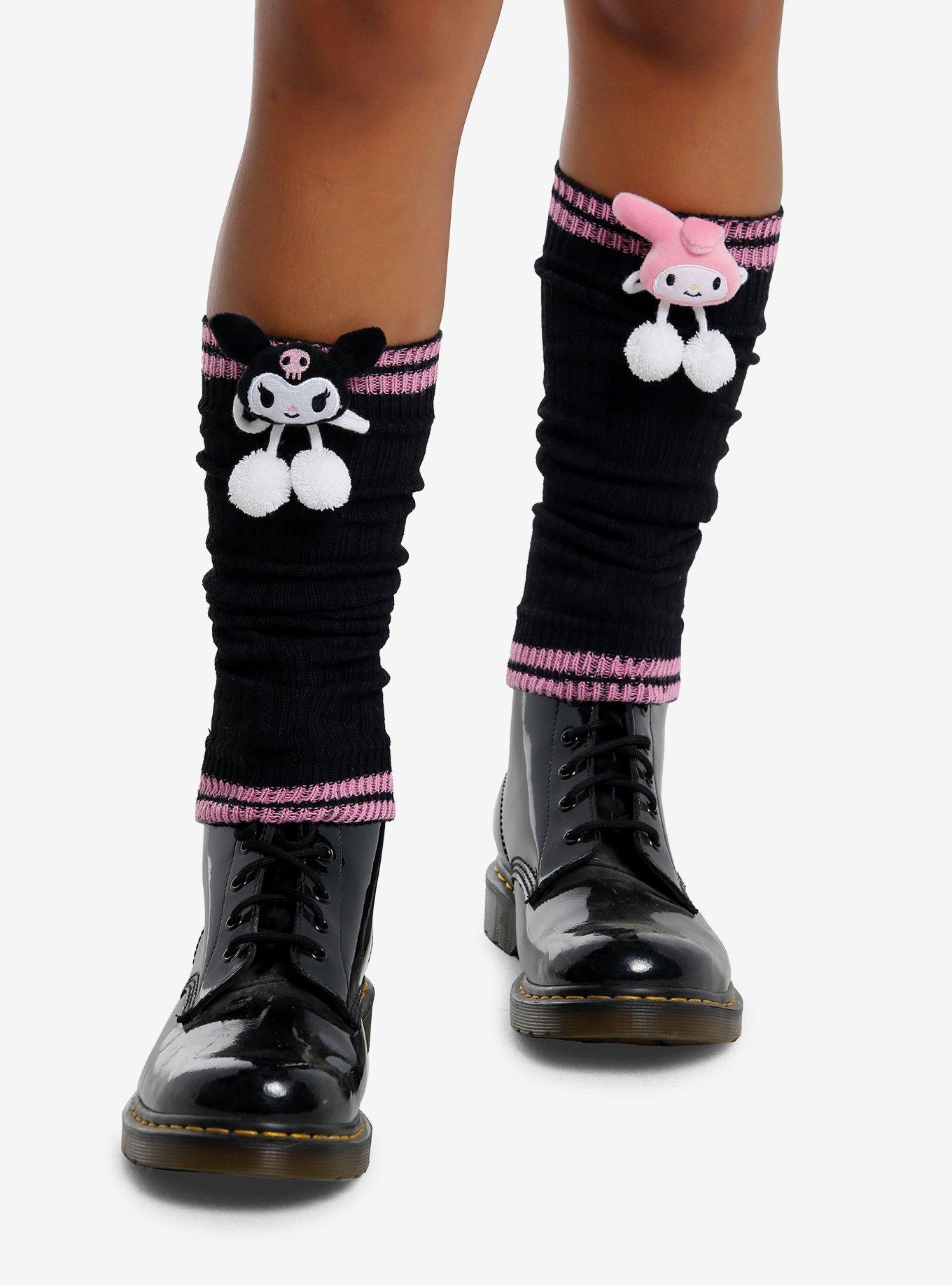 My Melody & Kuromi Plush Mismatch Leg Warmers, , hi-res