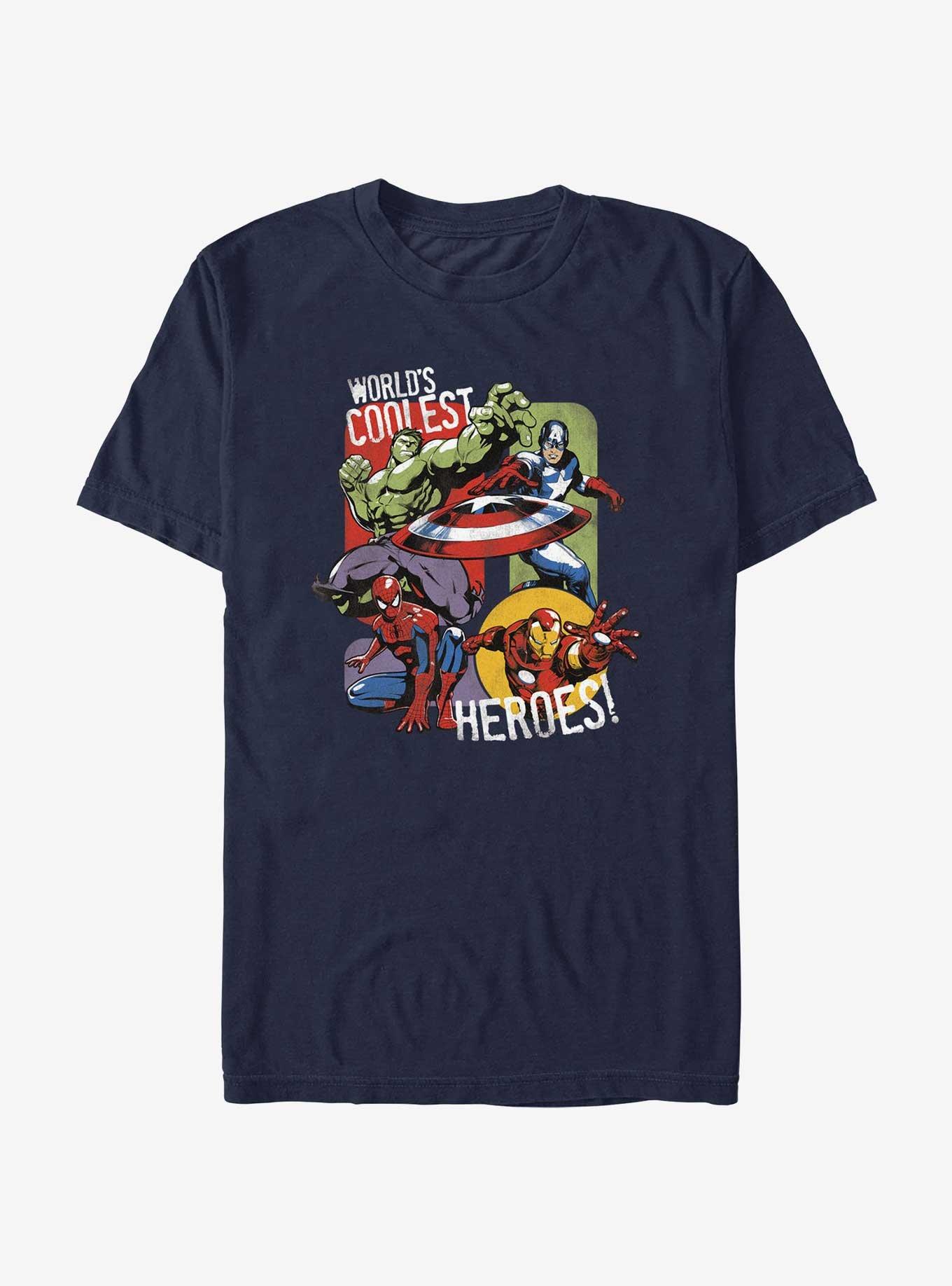 Marvel Avengers World's Coolest Heroes T-Shirt, NAVY, hi-res