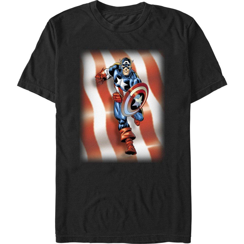 Marvel Captain America Freedom Run T-Shirt, BLACK, hi-res