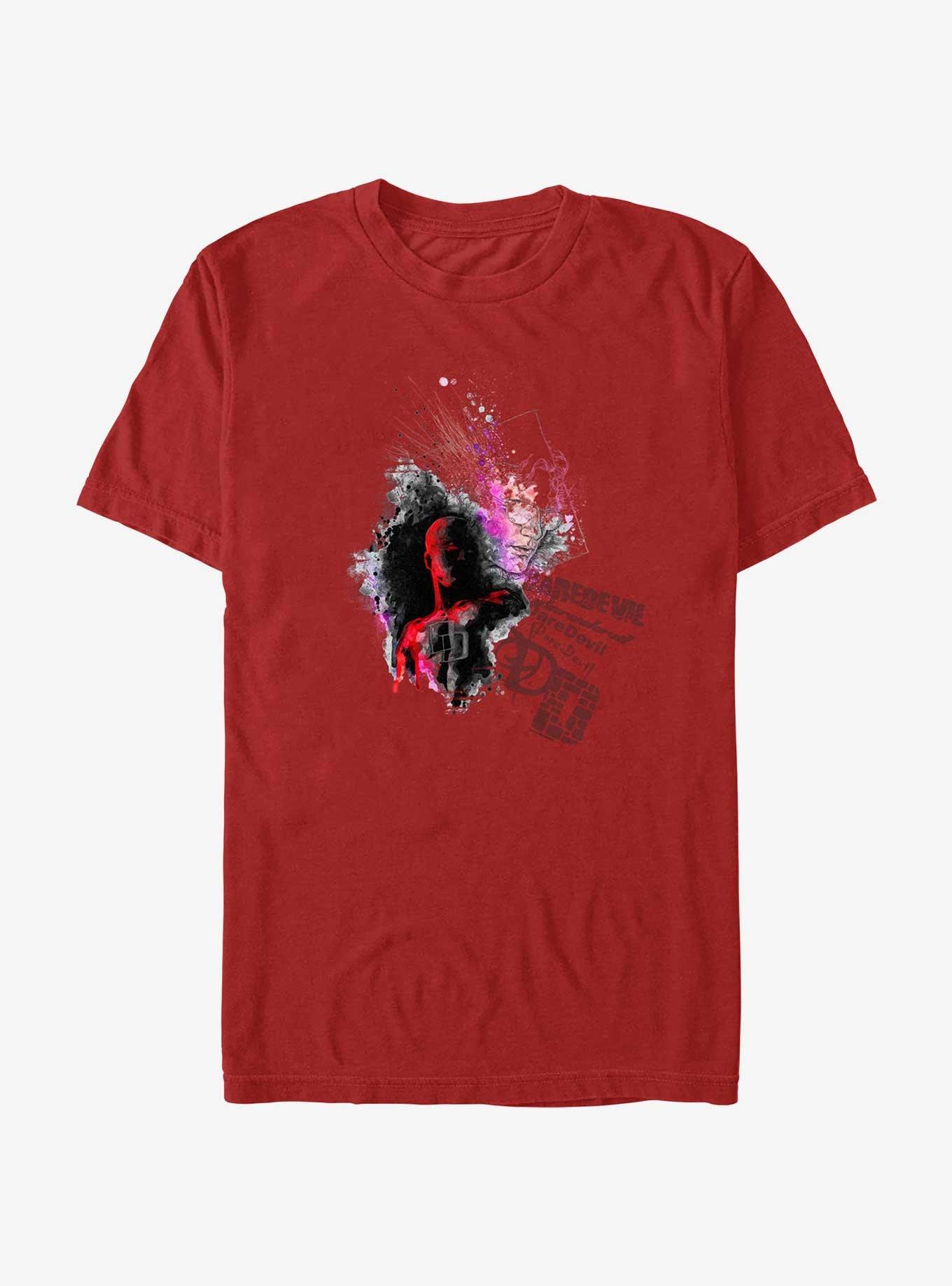 Marvel Daredevil Torn Portrait T-Shirt, RED, hi-res