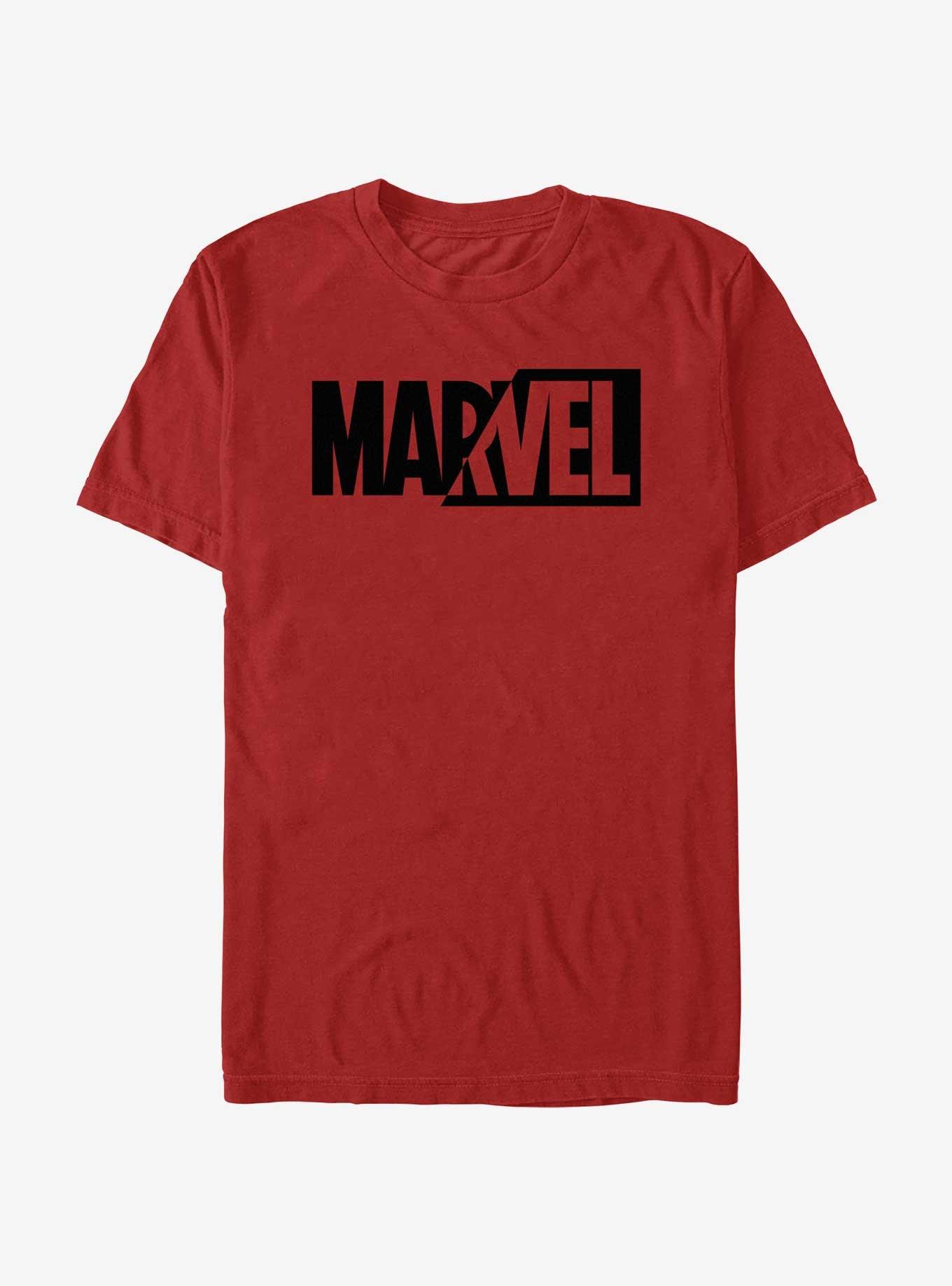 Marvel Logo Slash T-Shirt, RED, hi-res