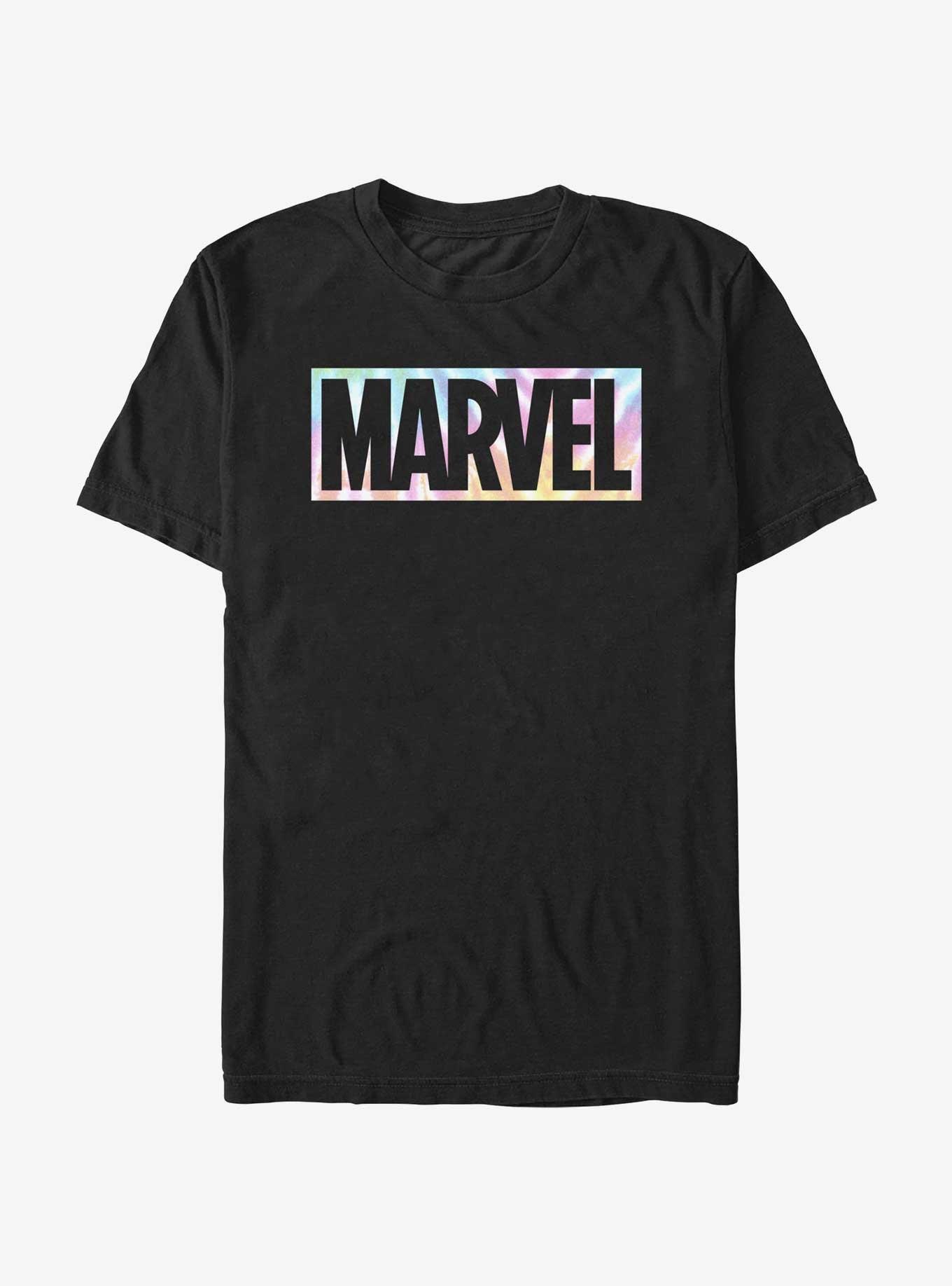 Marvel Logo Tie-Dye Fill T-Shirt, BLACK, hi-res