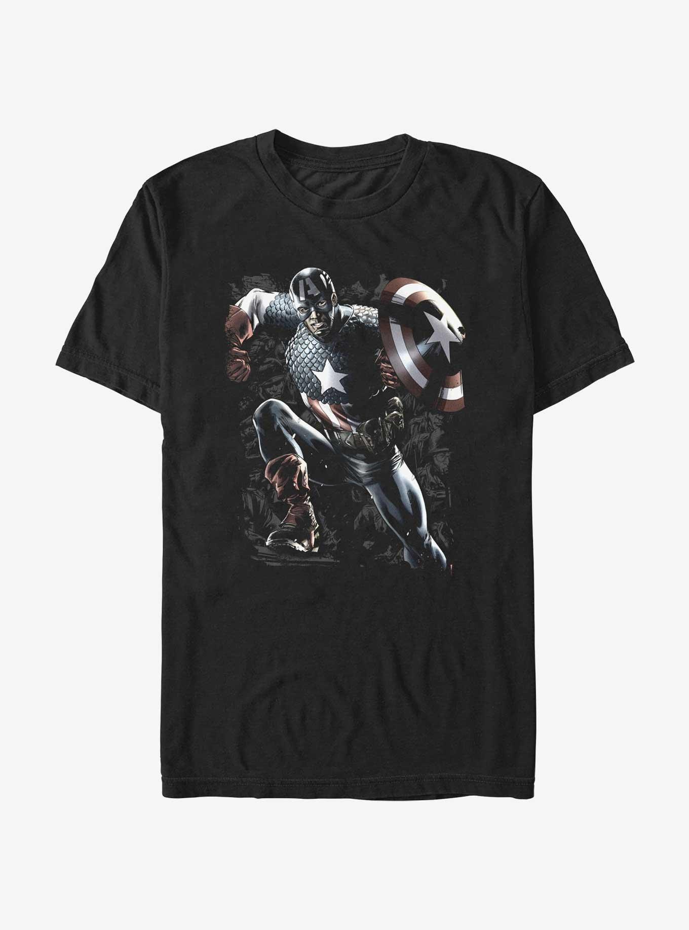 Marvel Captain America Normandy Invasion T-Shirt, BLACK, hi-res