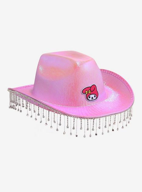 My Melody Iridescent Rhinestone Fringe Cowboy Hat Hot Topic