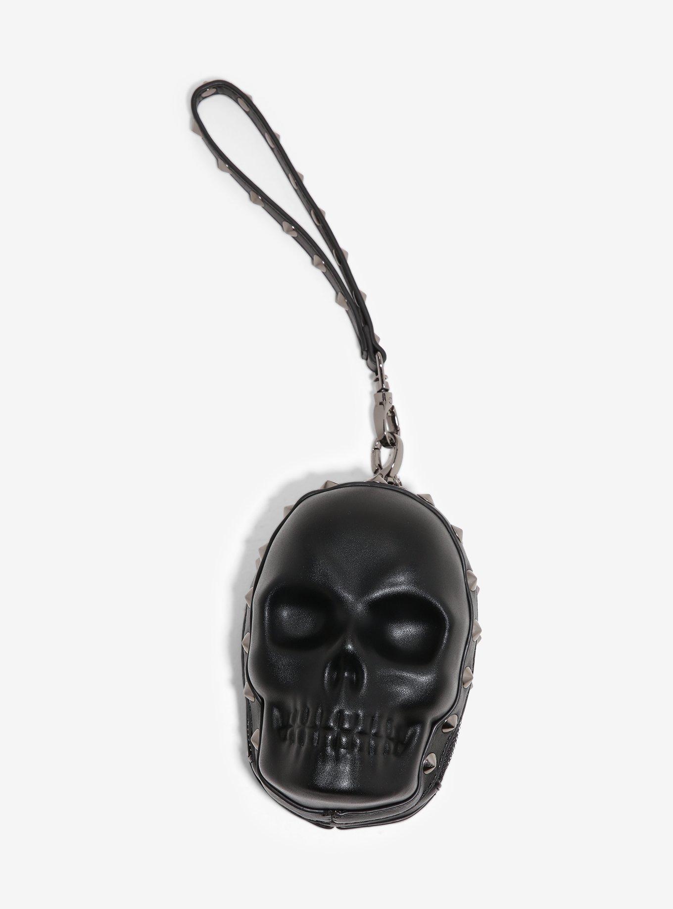 Black Skull Stud Figural Wristlet, , hi-res