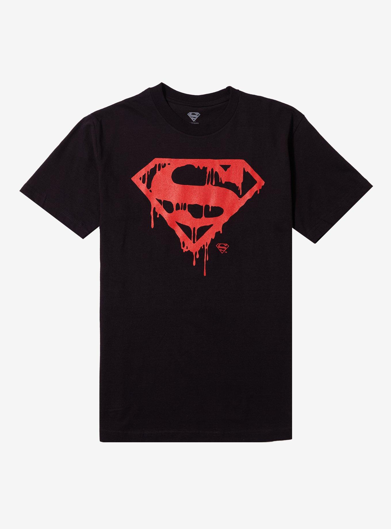 DC Comics Death Of Superman Logo T-Shirt, BLACK, hi-res