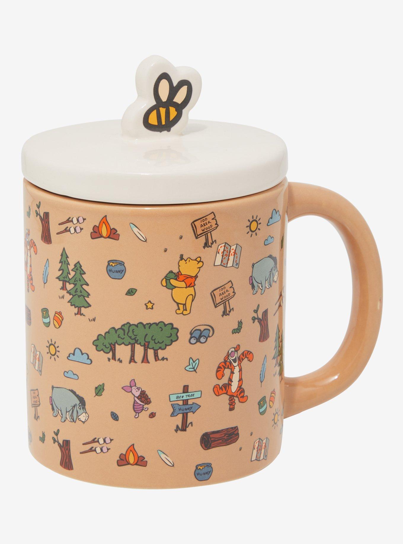 Disney Winnie the Pooh Camping Icons Allover Mug with Lid - BoxLunch Exclusive, , hi-res