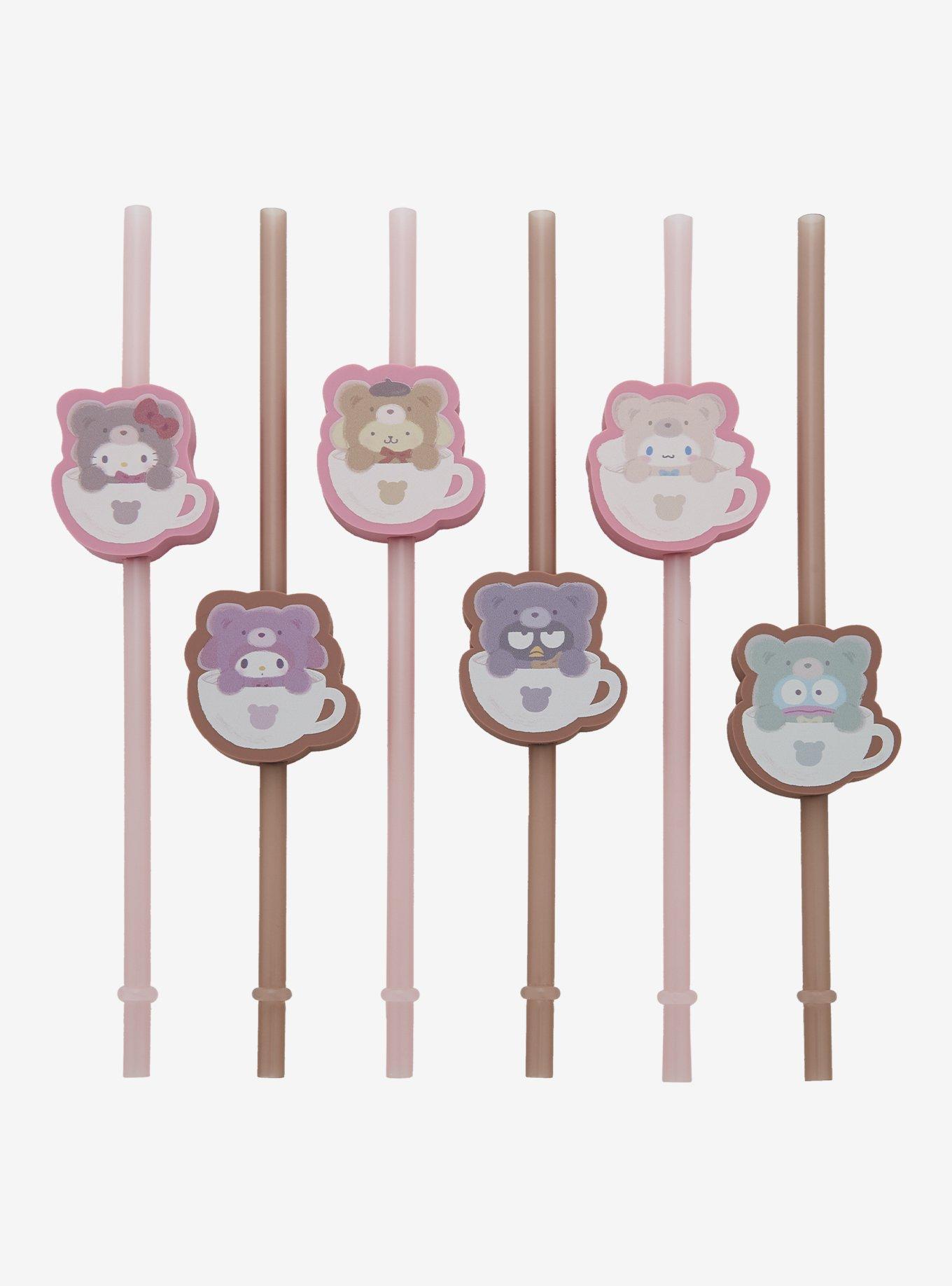 Sanrio Hello Kitty and Friends Latte Bears Blind Assorted Straw with Charm - BoxLunch Exclusive, , hi-res