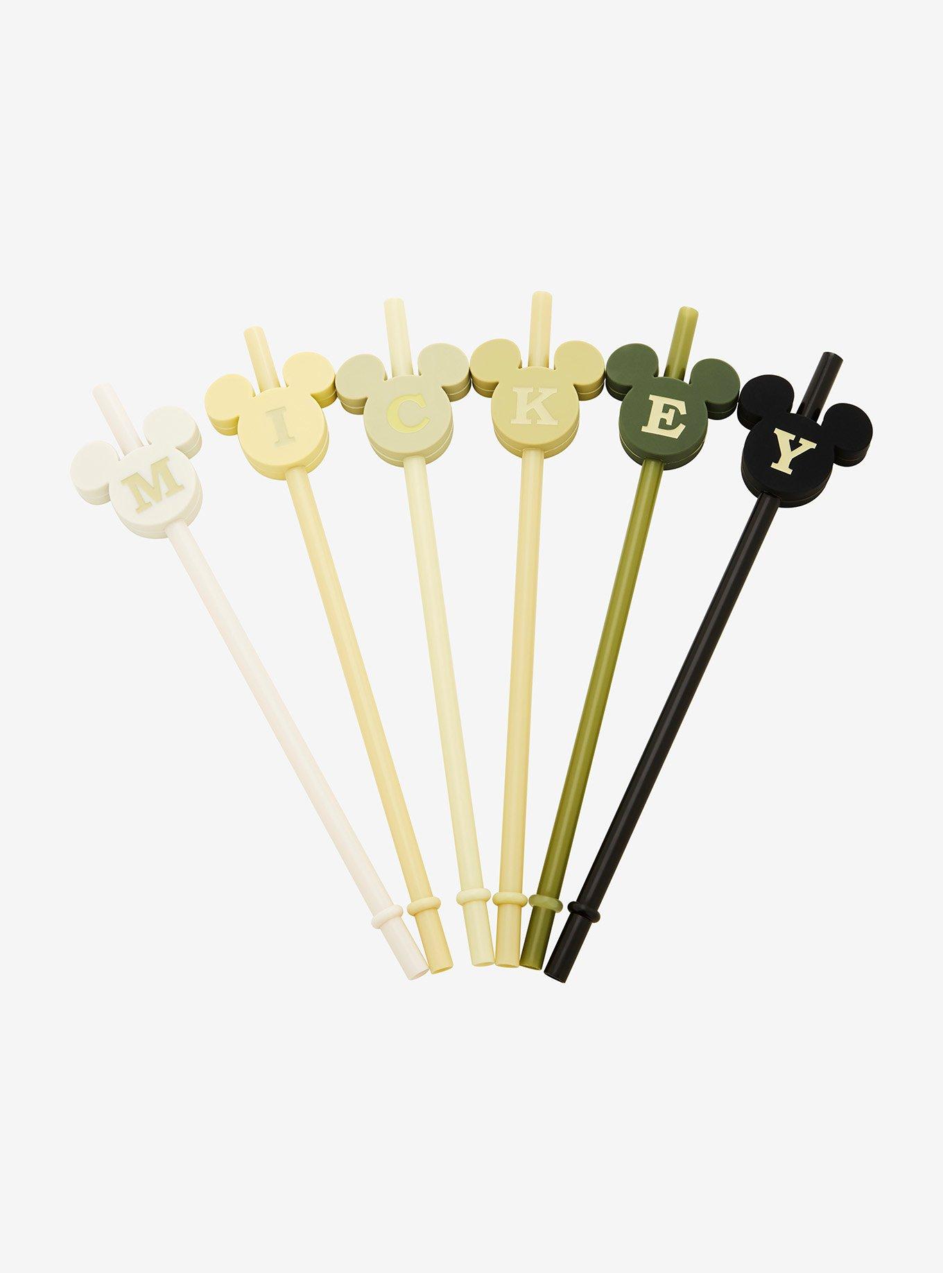 Disney Mickey Mouse Tonal Silhouette Blind Assorted Straw with Charm - BoxLunch Exclusive, , hi-res