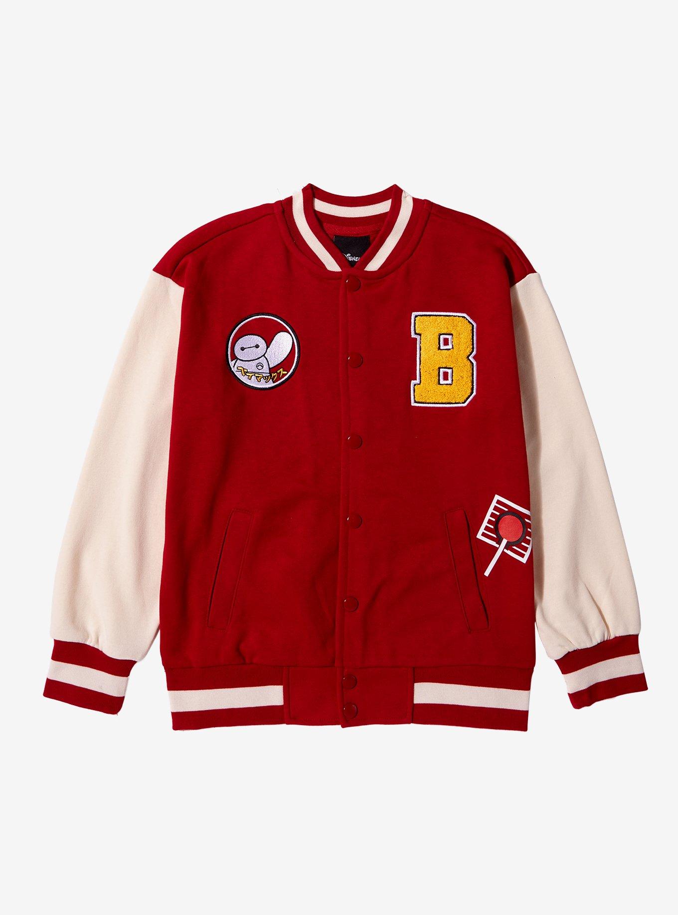 Disney Big Hero 6 Baymax Youth Varsity Jacket - BoxLunch Exclusive, RED, hi-res