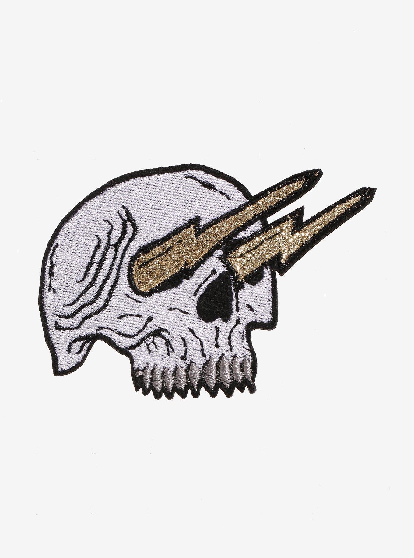 Skull Lightning Bolt Eyes Patch