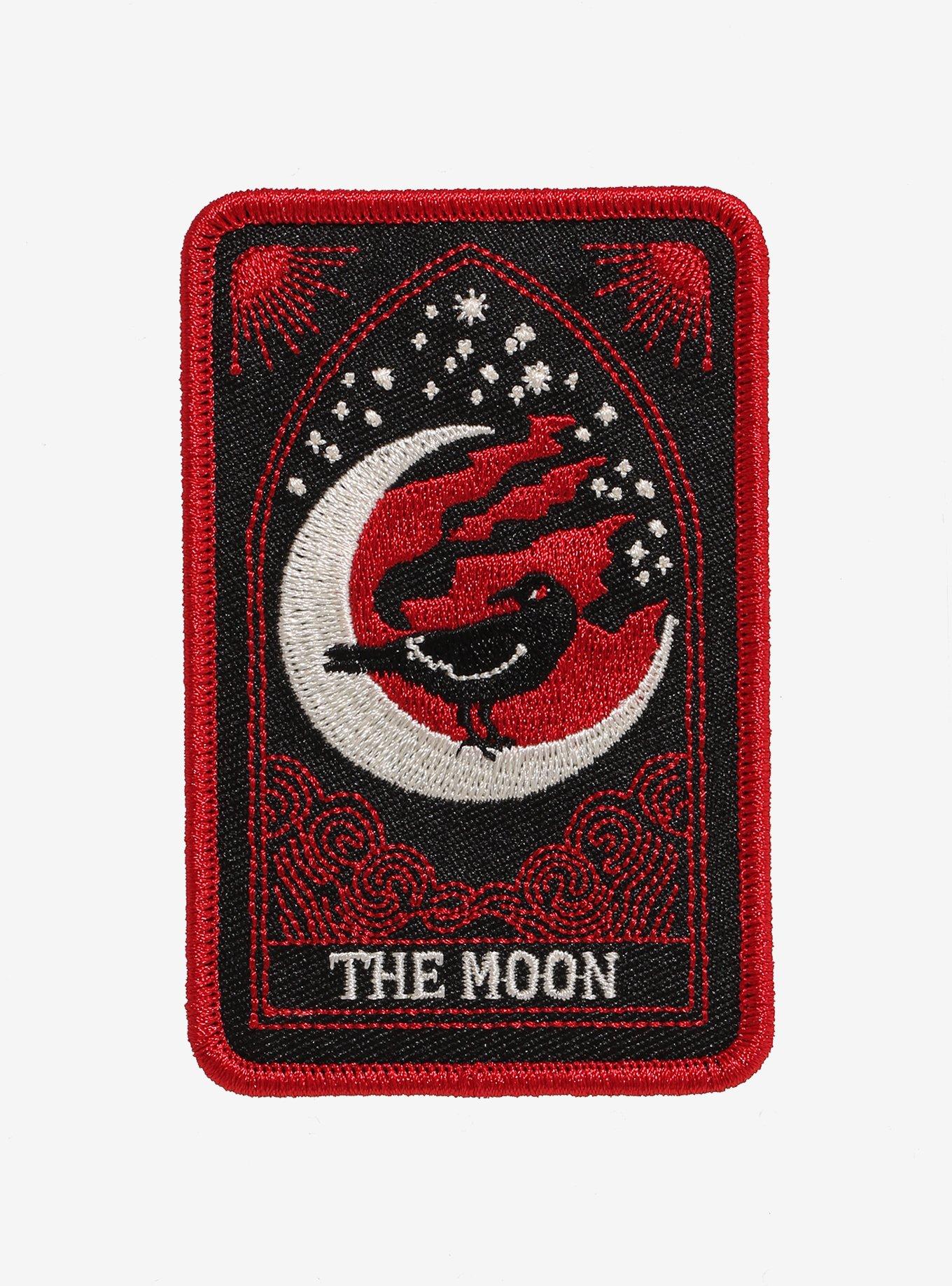 Moon Crow Tarot Card Patch, , hi-res