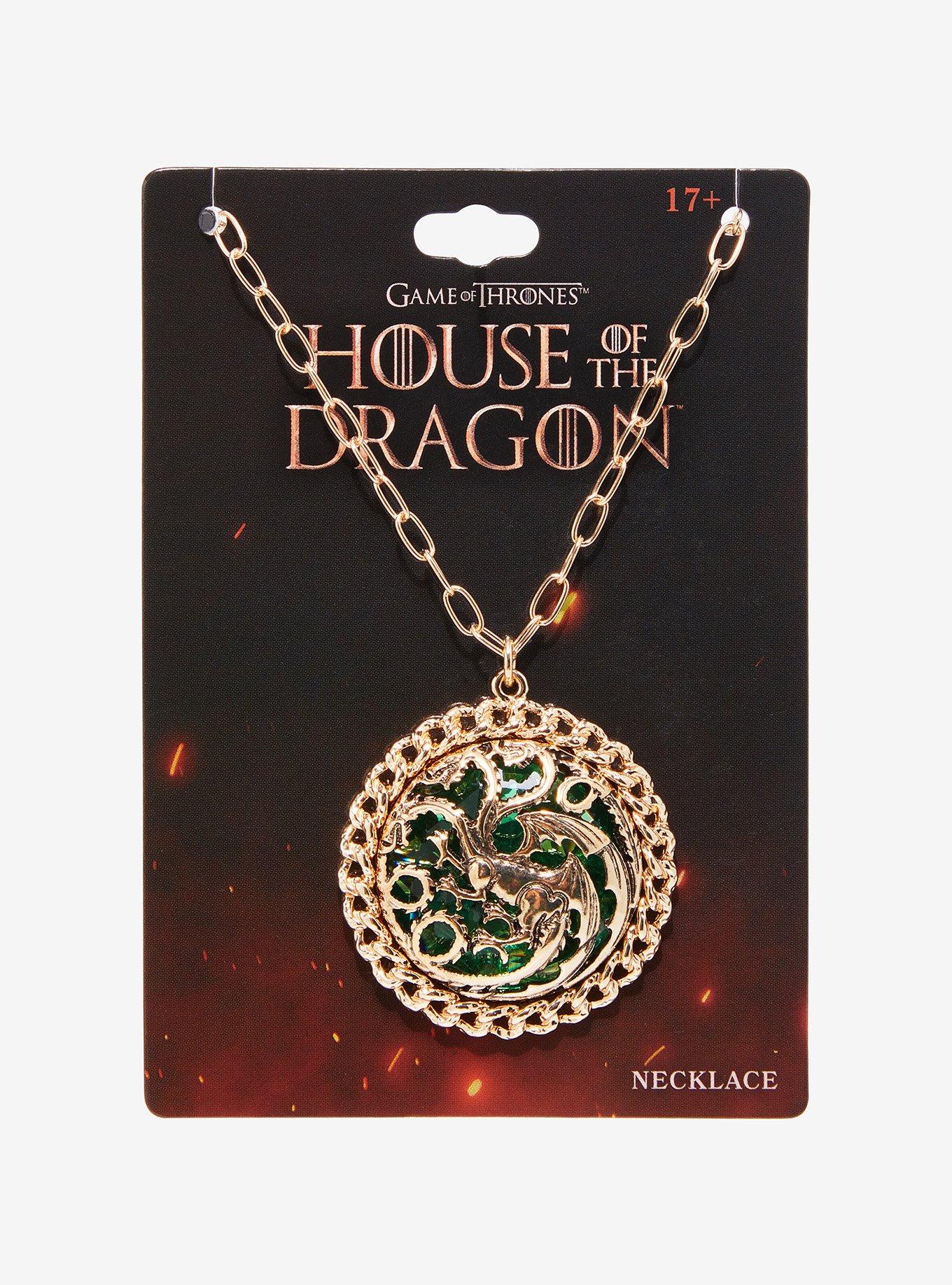 House Of The Dragon Targaryen Green Gem Necklace, , hi-res