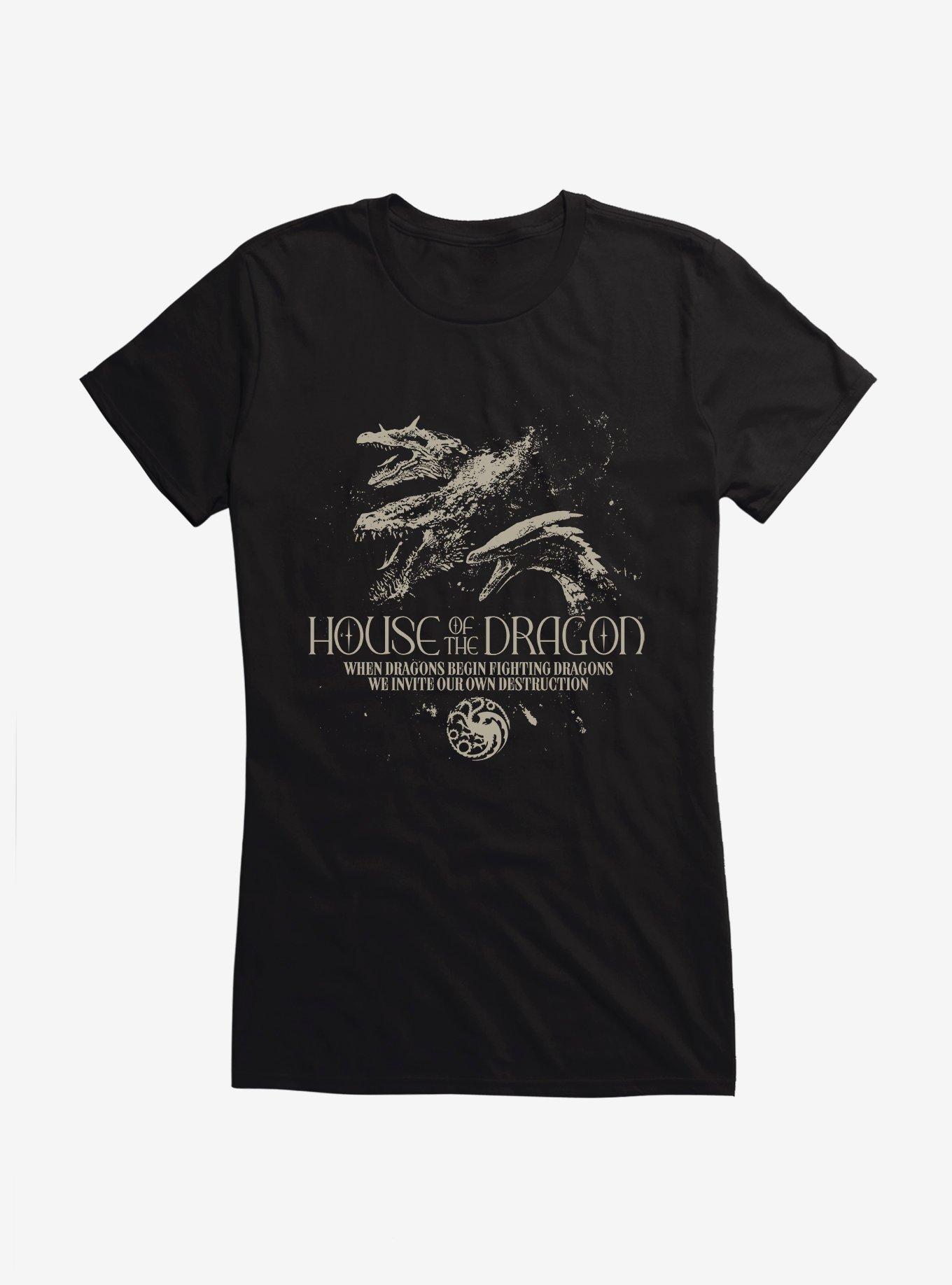 House Of The Dragon Invite Our Own Destruction Girls T-Shirt, BLACK, hi-res