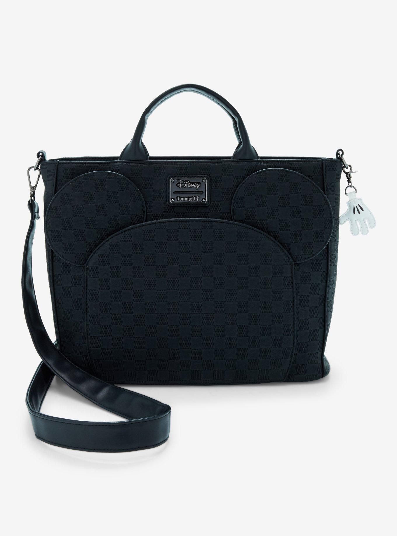 【LOUNGE FLY】Mickey Mouse Checkered Texture shoulder bag Mickey Mouse Checkered Texture Convertible Backpack & Tote