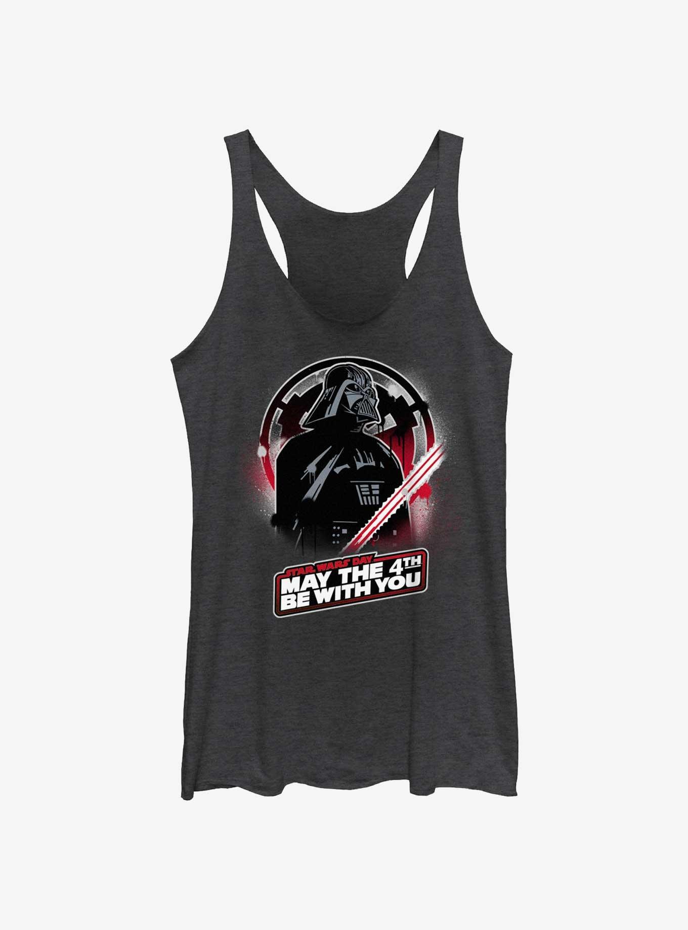 Star Wars May Vader Be With You Girls Tank, BLK HTR, hi-res
