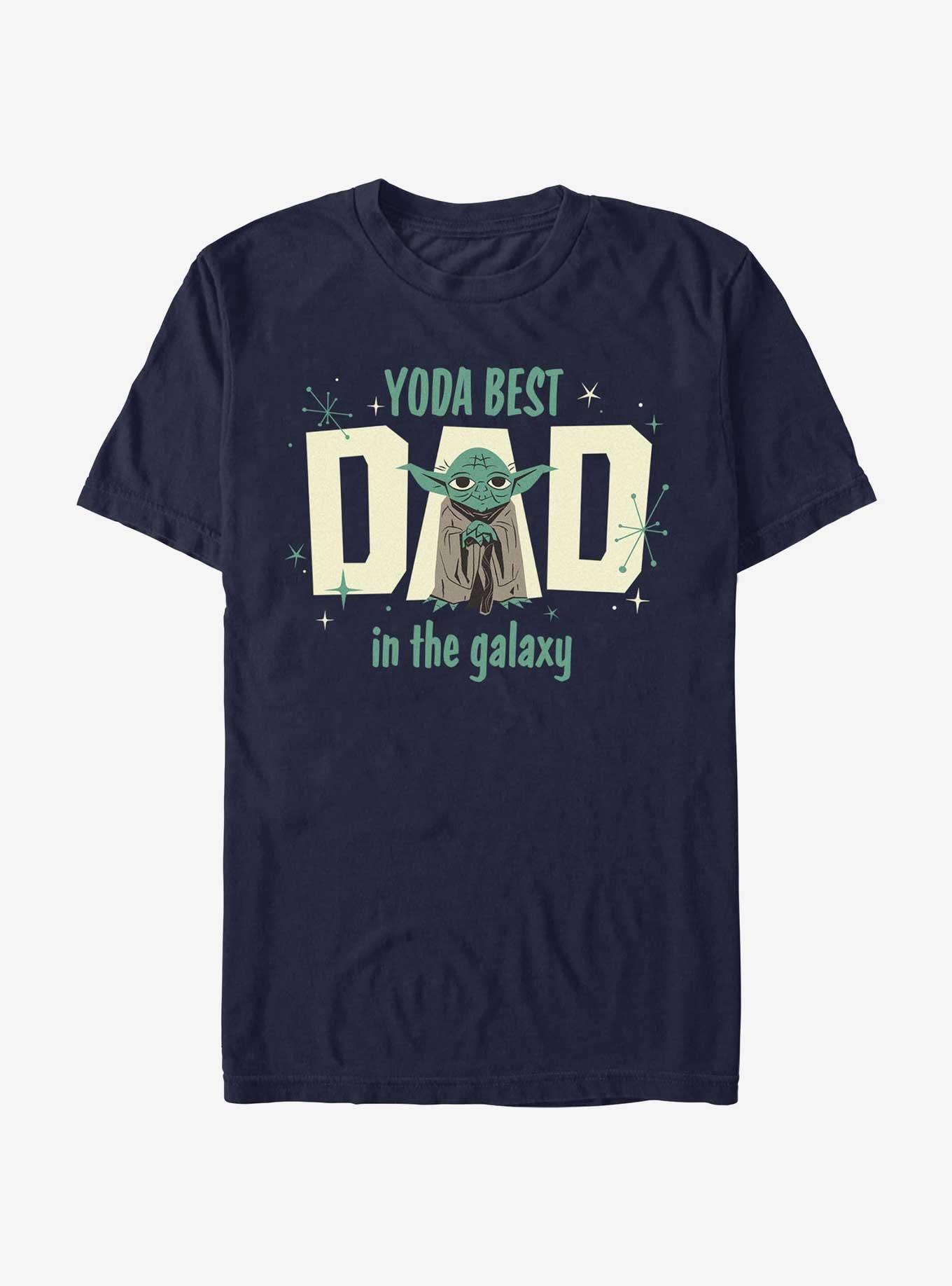 Star Wars Yoda Best Dad T-Shirt, NAVY, hi-res
