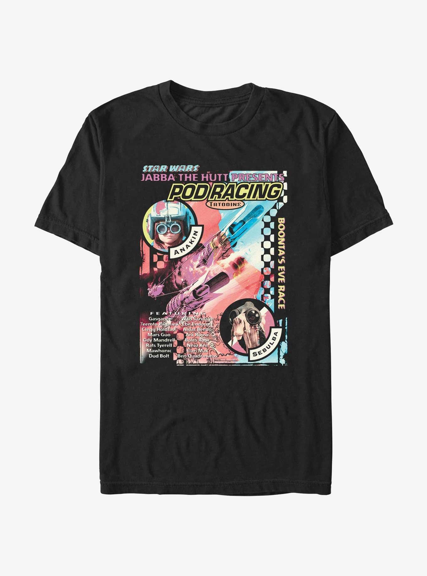 Star Wars Pod Racing Poster T-Shirt, BLACK, hi-res