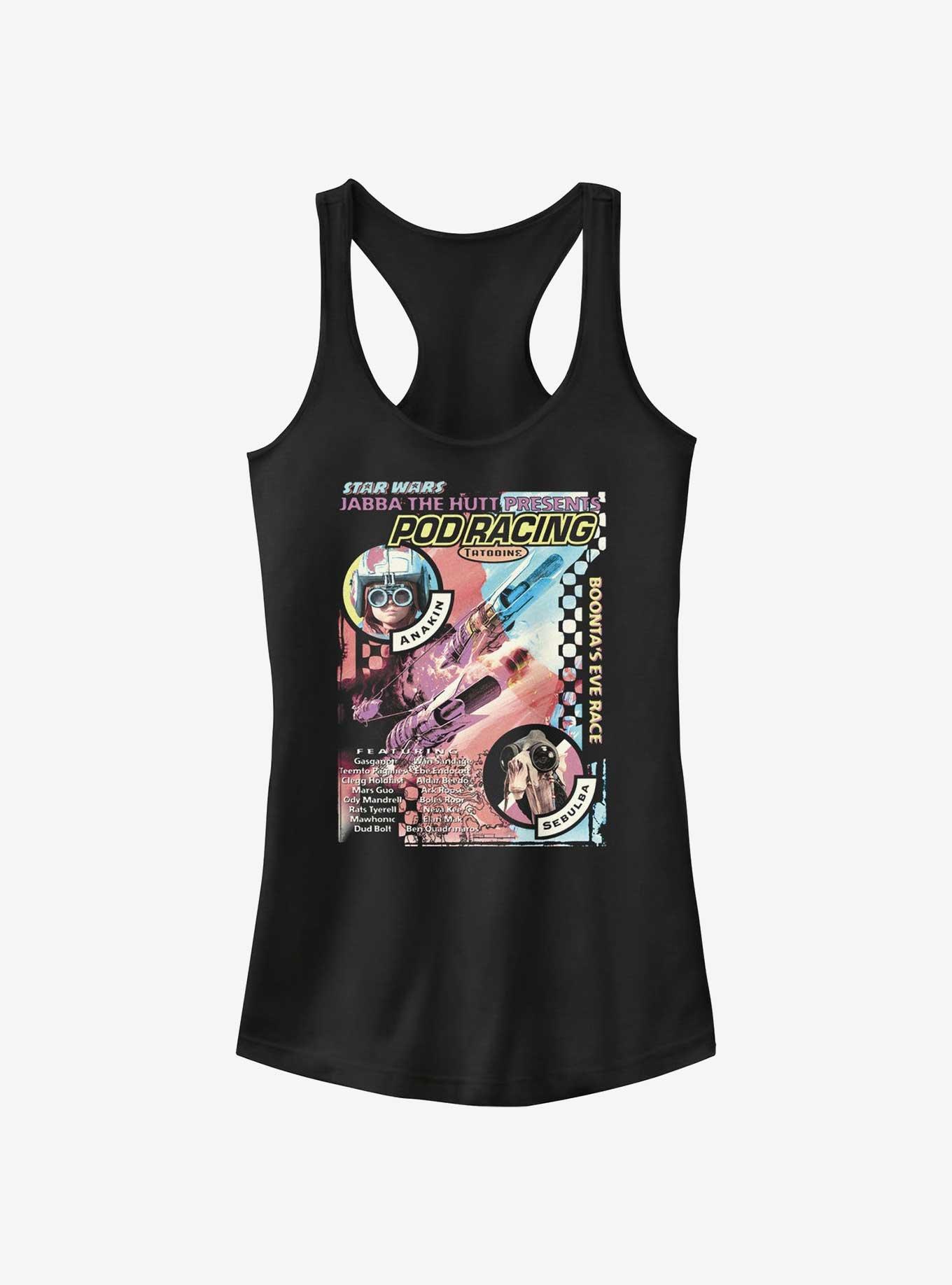 Star Wars Pod Racing Poster Girls Tank, BLACK, hi-res