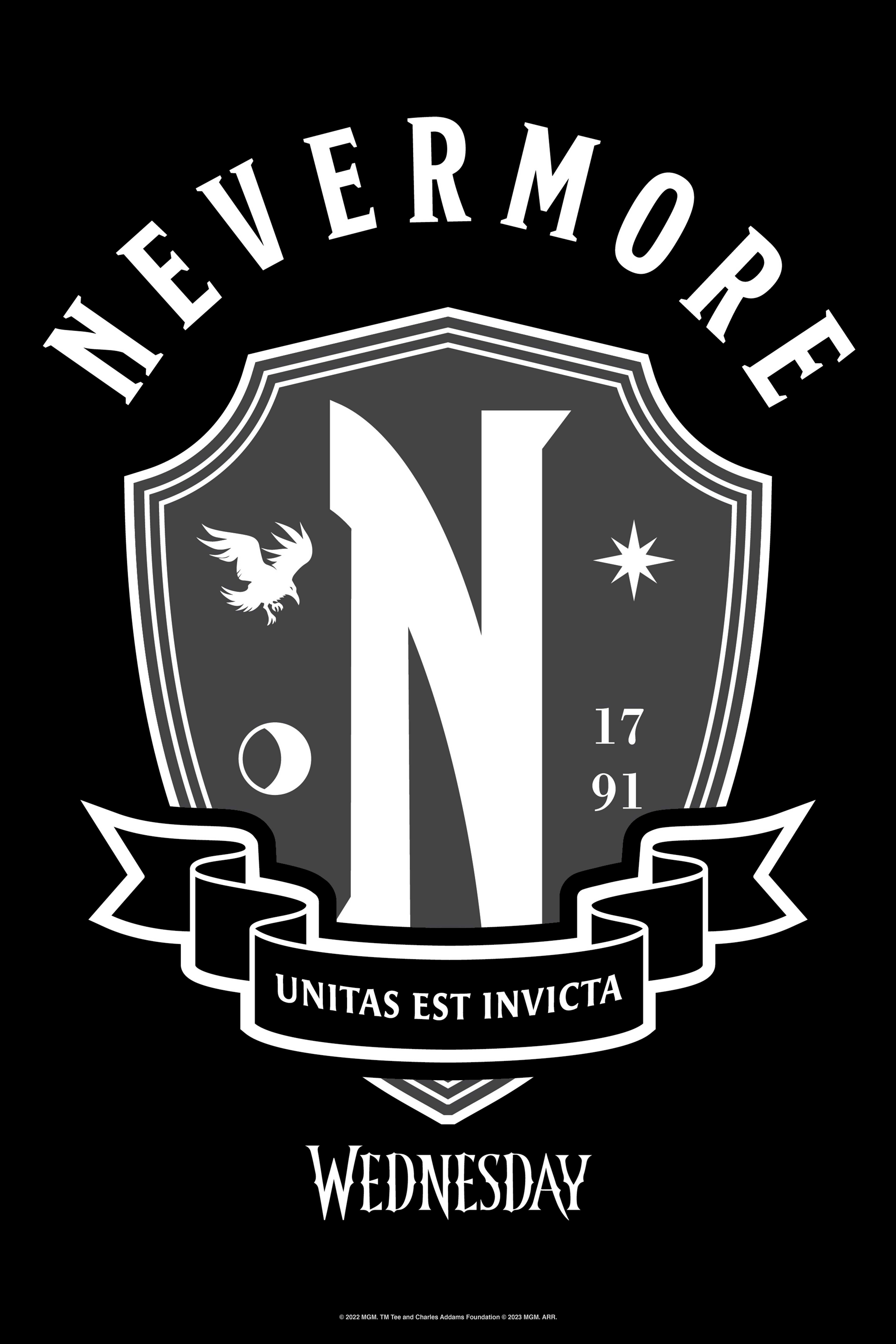 Wednesday Nevermore Academy Crest Poster, , hi-res