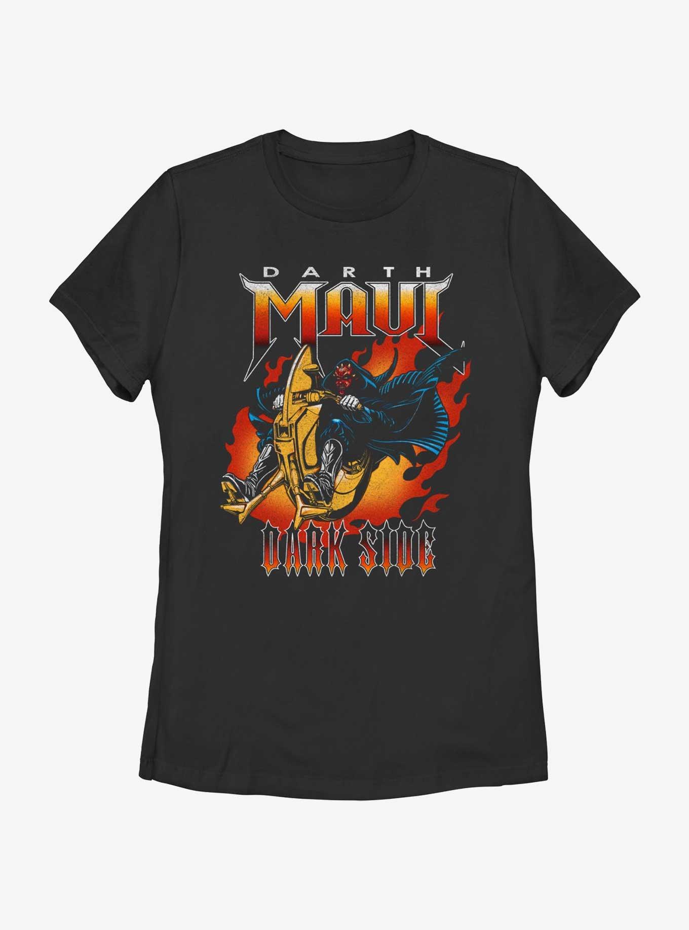 Star Wars Darth Maul Sith Flames Womens T-Shirt, BLACK, hi-res