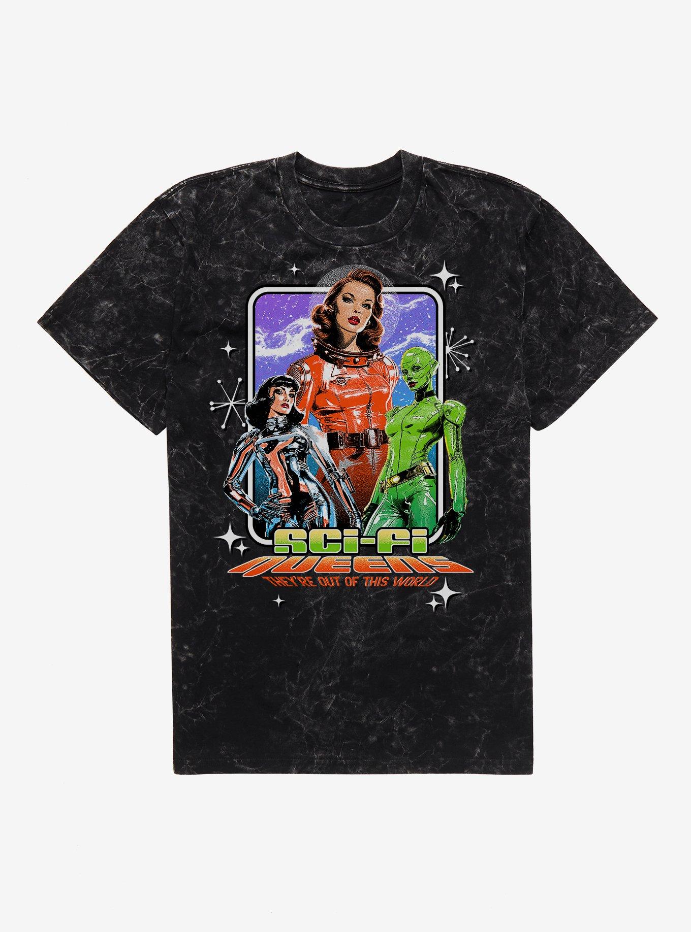 Sci-Fi Queens Mineral Wash T-Shirt, , hi-res