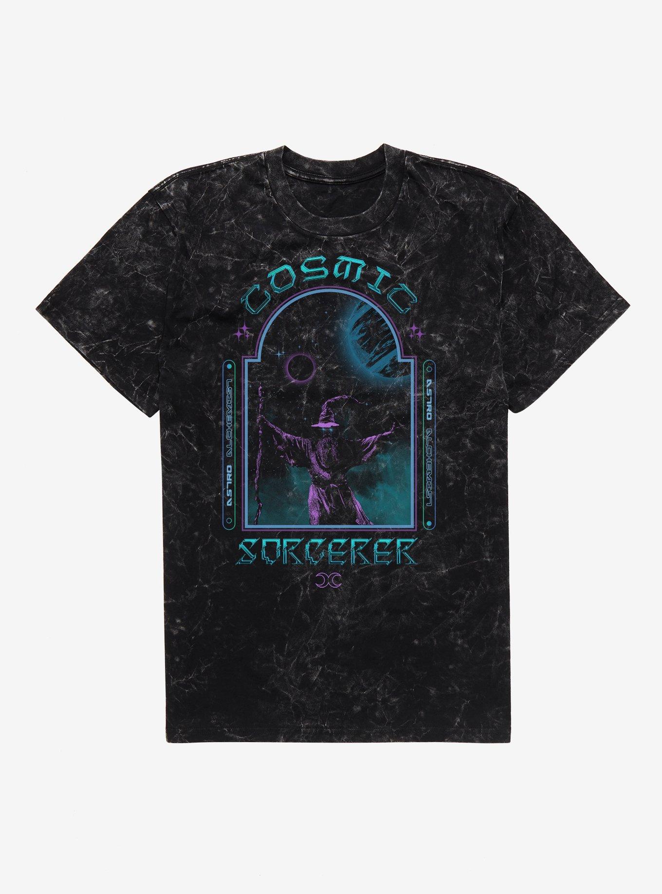 Hot Topic Cosmic Sorcerer Mineral Wash T-Shirt, , hi-res