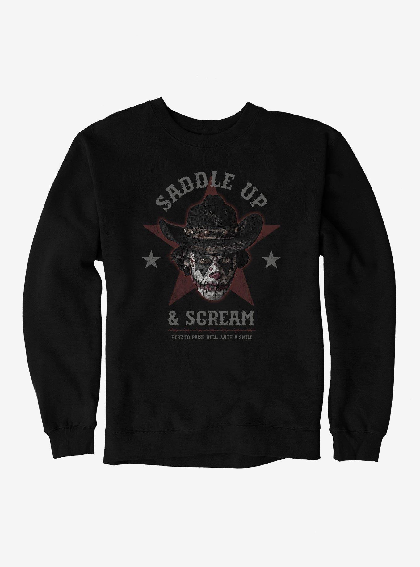 Goth Cowboy Saddle Up And Scream Sweatshirt, , hi-res