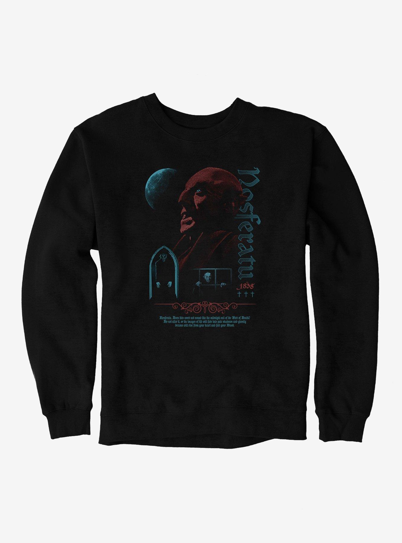 Hot Topic Nosferatu Sweatshirt, BLACK, hi-res