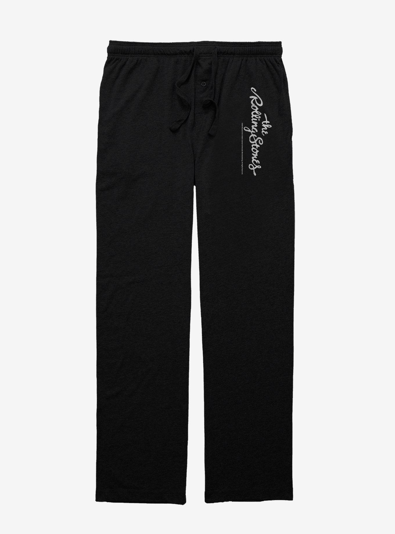 The Rolling Stone Band Logo Pajama Pants, BLACK, hi-res
