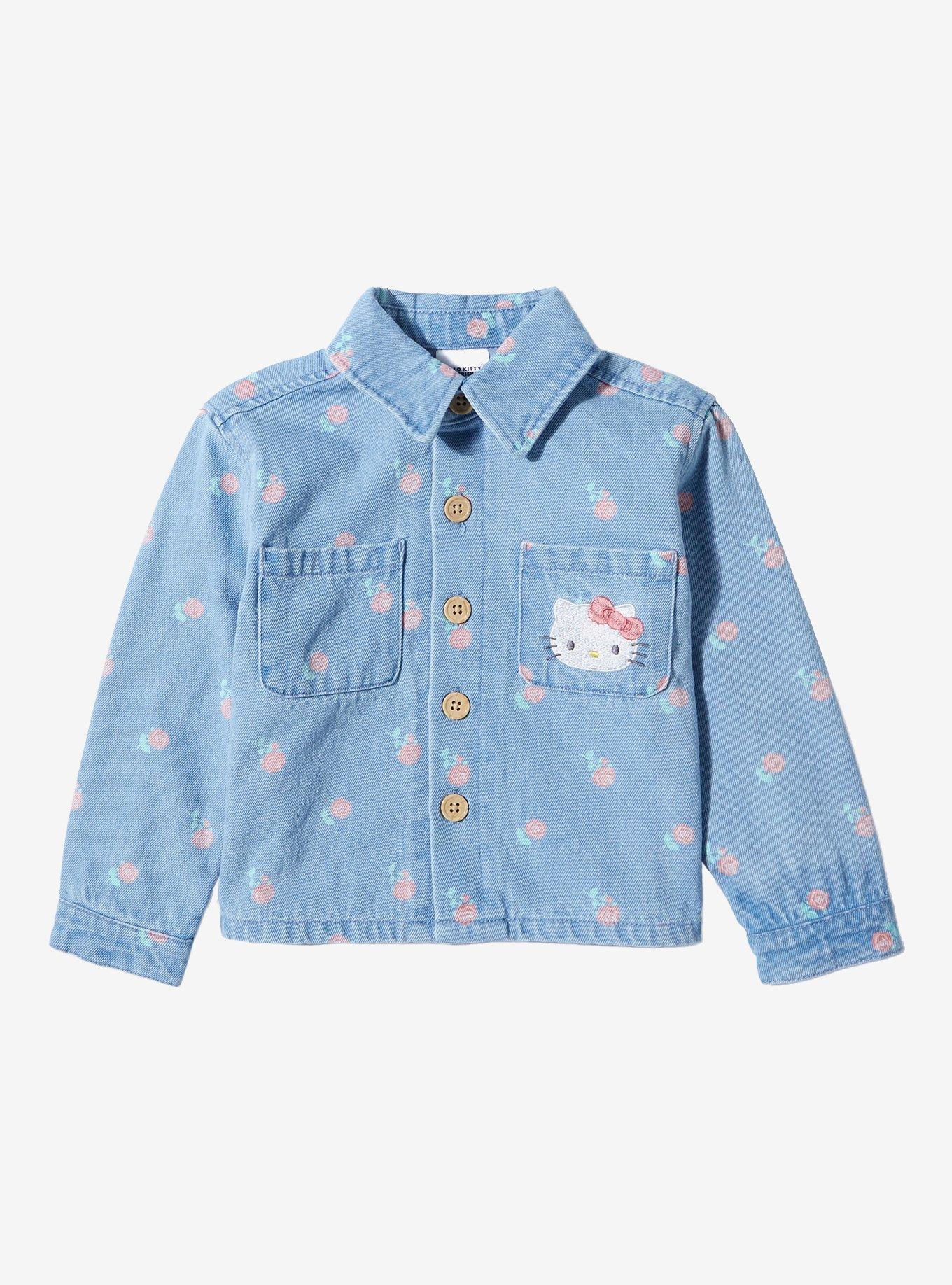 Sanrio Hello Kitty and Friends Floral Retro Toddler Denim Jacket — BoxLunch Exclusive, MULTI, hi-res