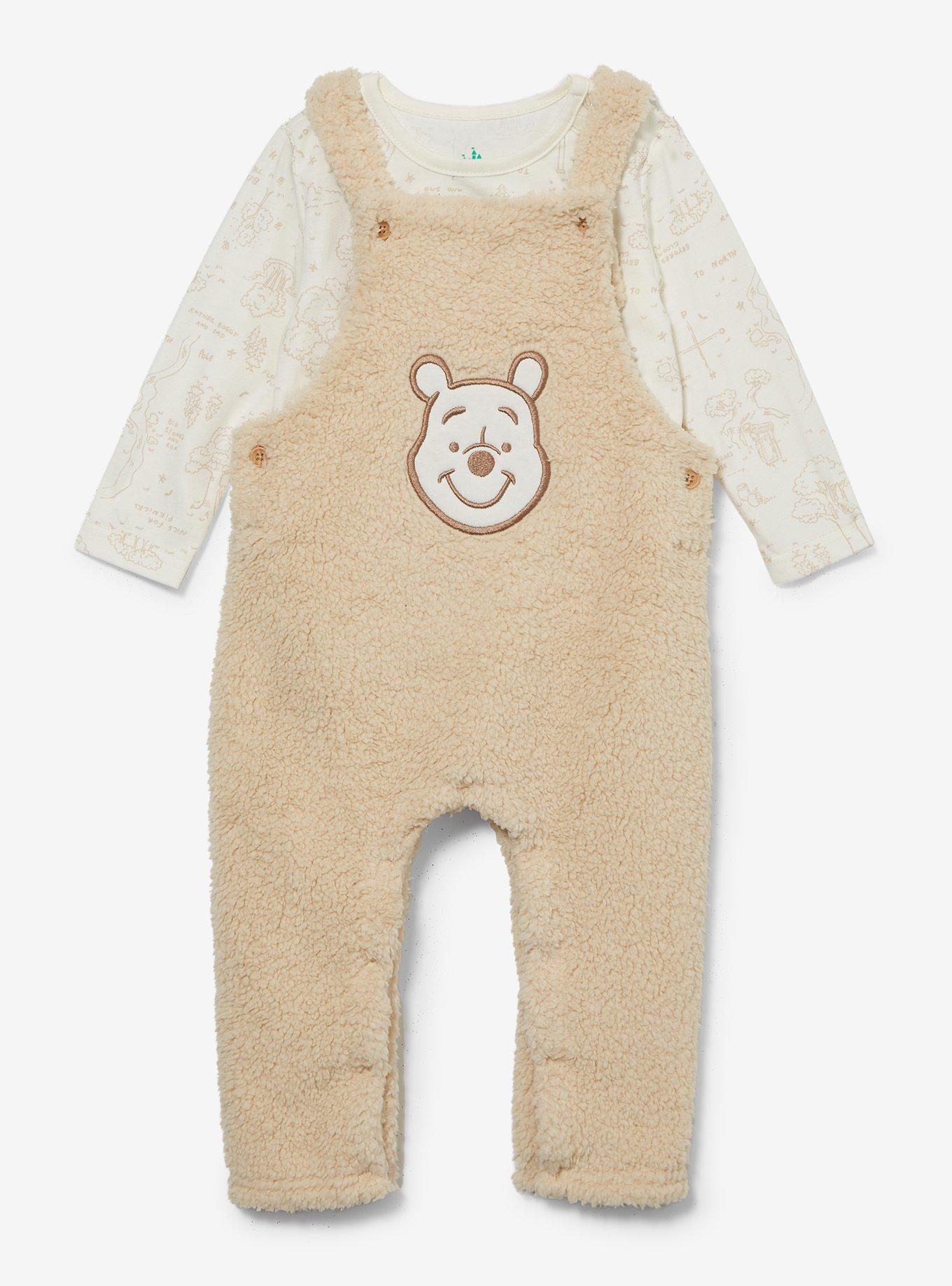 Disney Winnie the Pooh Sherpa Pooh Bear Infant Overall & Shirt Set, MULTI, hi-res