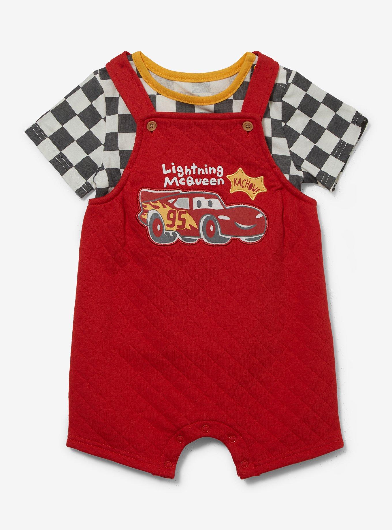 Disney Pixar Cars Lightning McQueen Quilted Infant T-Shirt & Overall Set, , hi-res